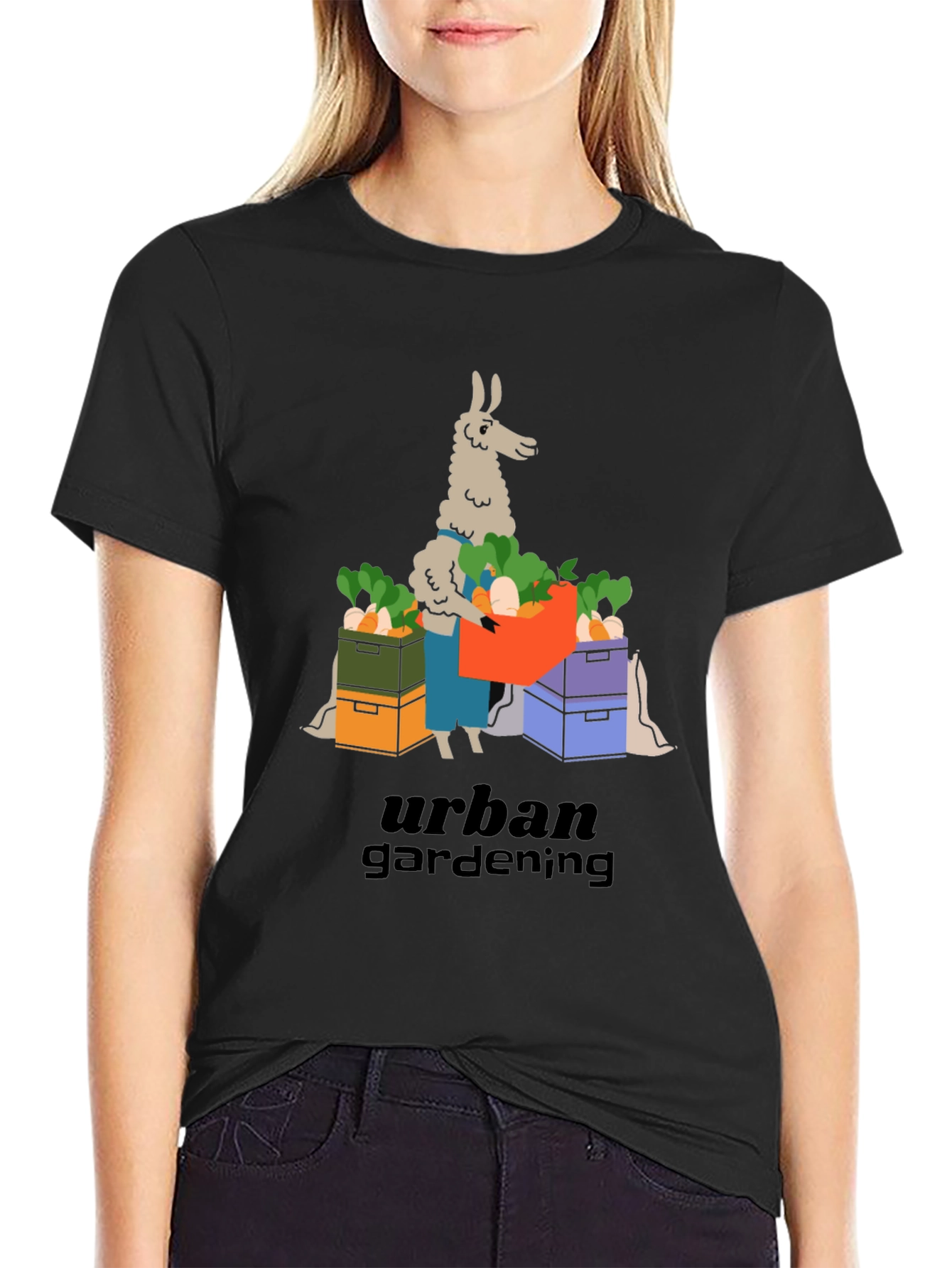 Urban Gardening Llama T-Shirt