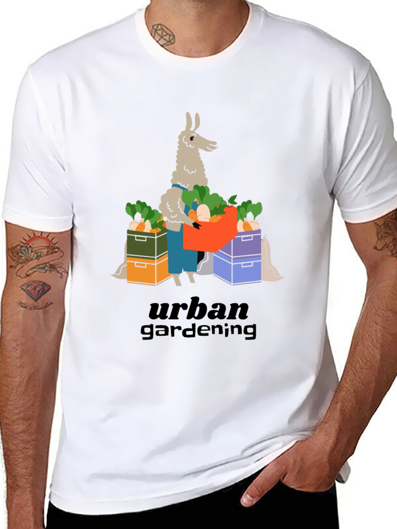 Urban Gardening Llama T-Shirt