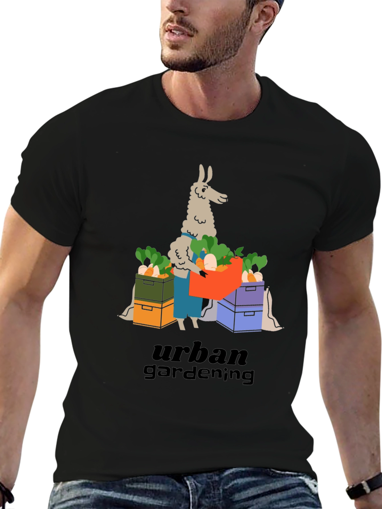 Urban Gardening Llama T-Shirt