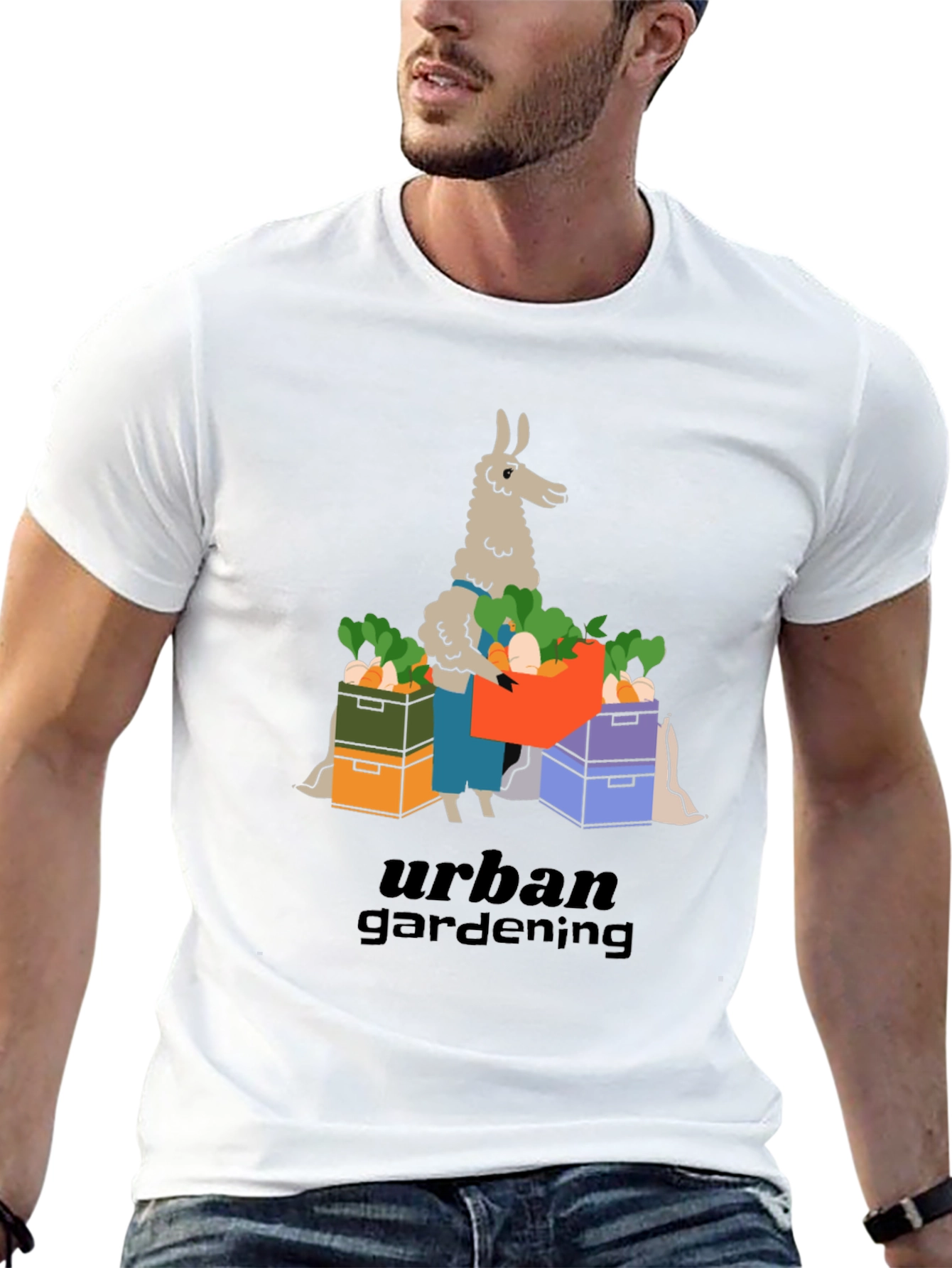 Urban Gardening Llama T-Shirt