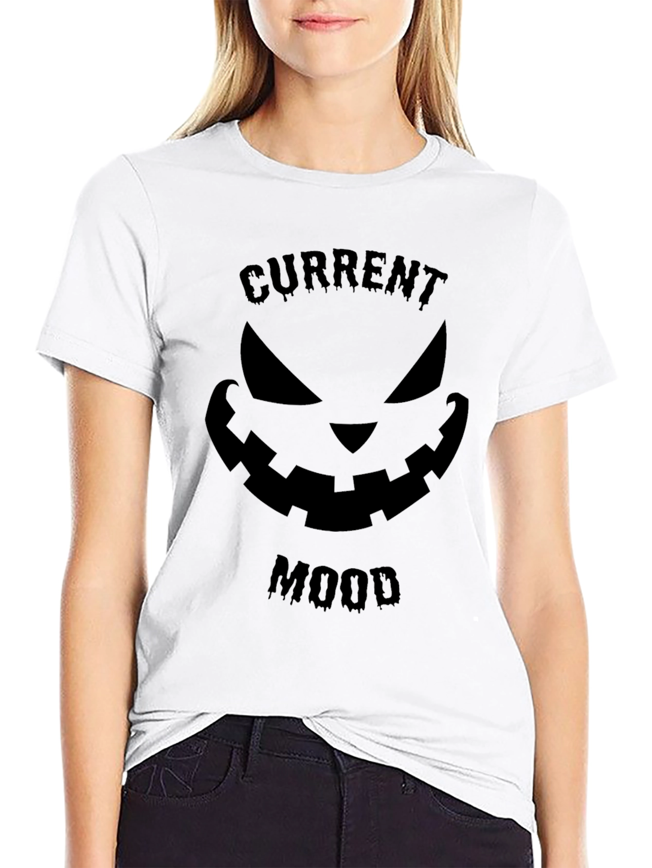 Current Mood Pumpkin Face Graphic Tee