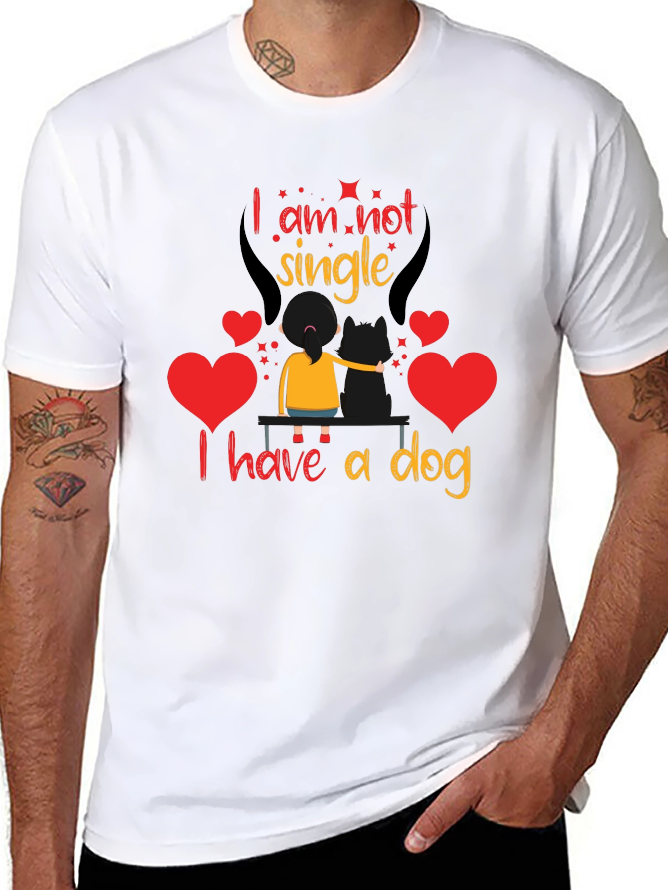 Im Not Single I Have A Dog Graphic Tee