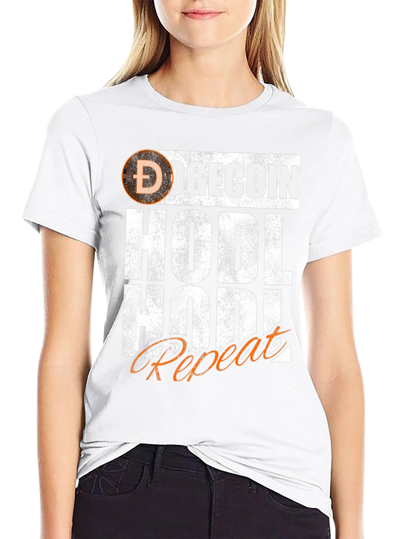 DogeCoin HODL Repeat Graphic T-Shirt