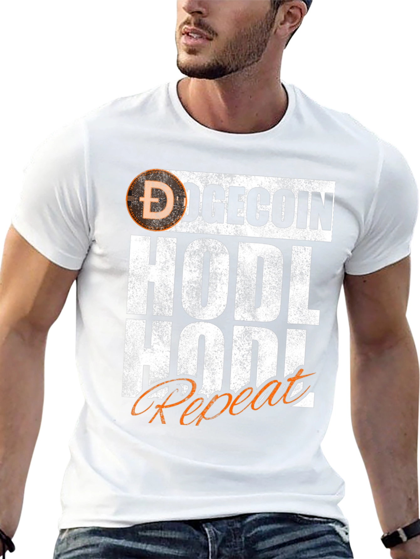 DogeCoin HODL Repeat Graphic T-Shirt