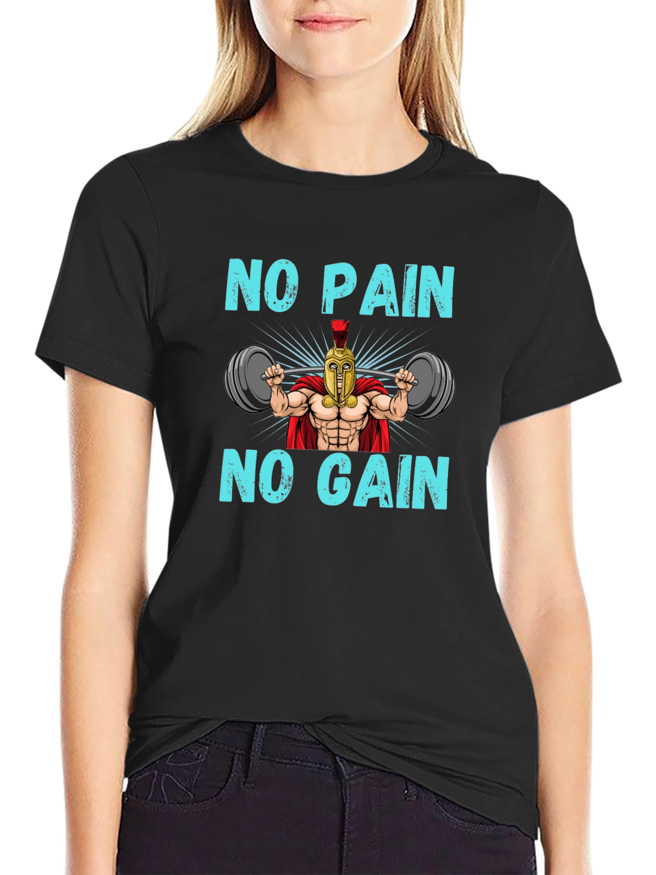 No Pain No Gain Spartan Gym T-Shirt