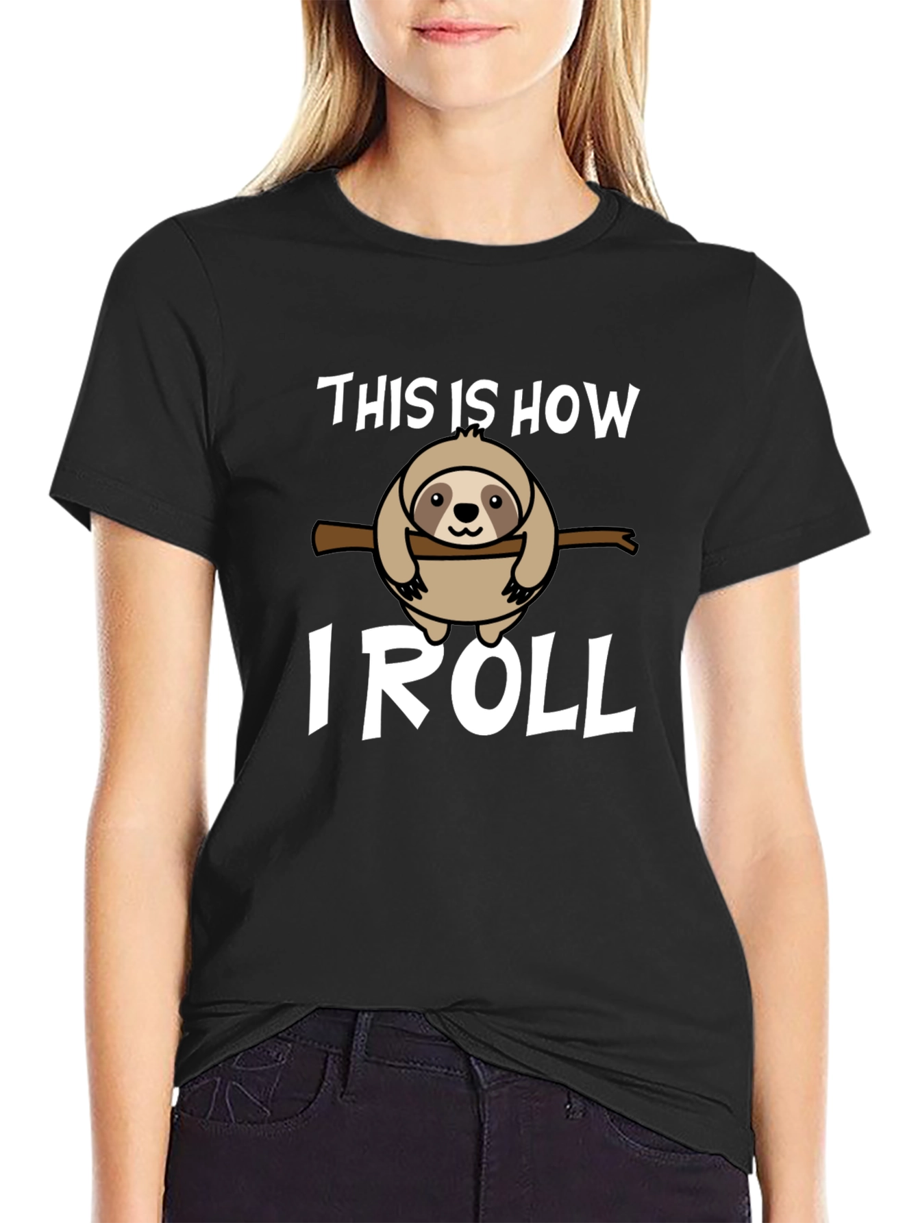 Funny Sloth This Is How I Roll Graphic Tee