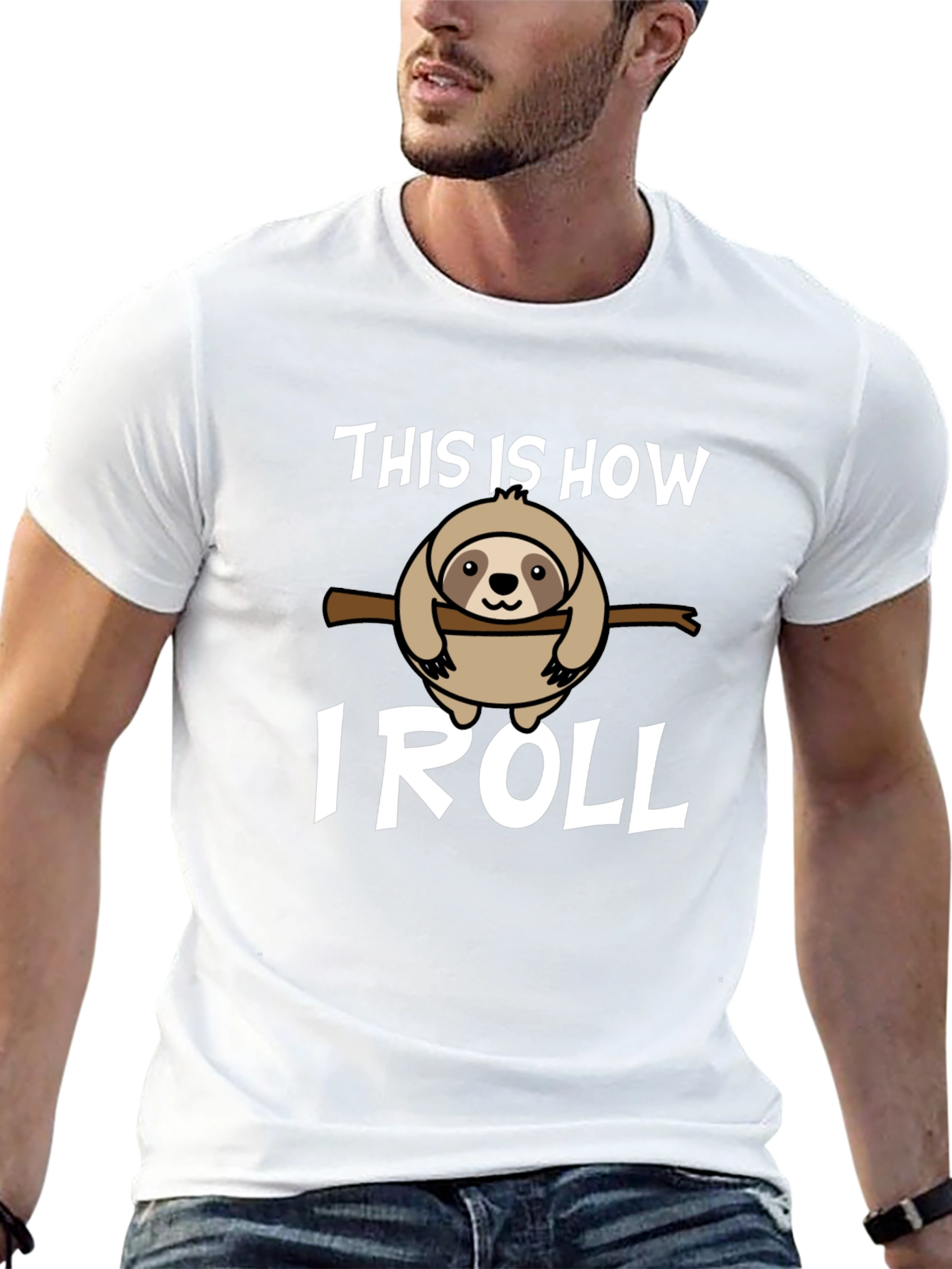 Funny Sloth This Is How I Roll Graphic Tee