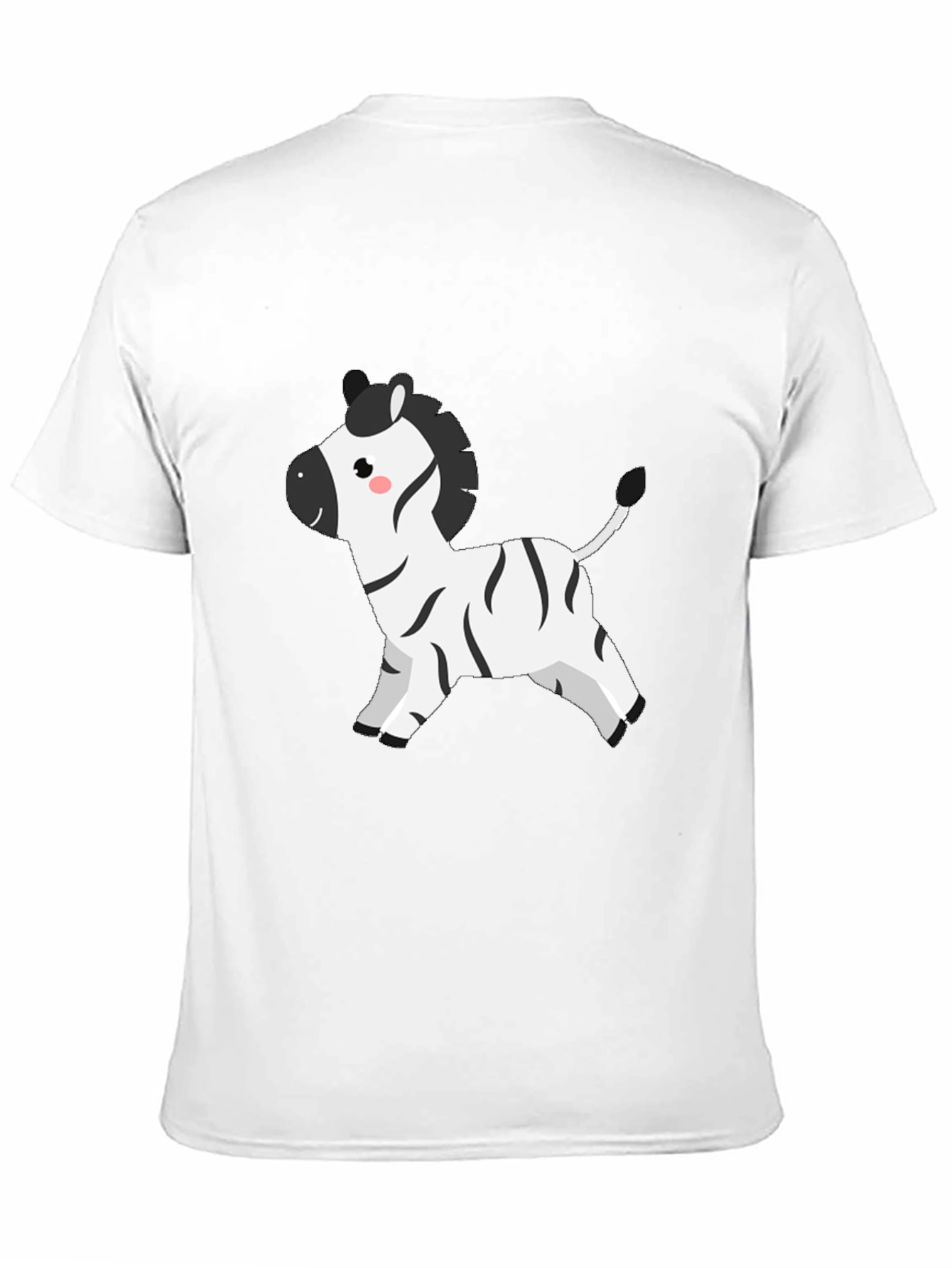 Cute Zebra Graphic Tee - Mens Black T-Shirt