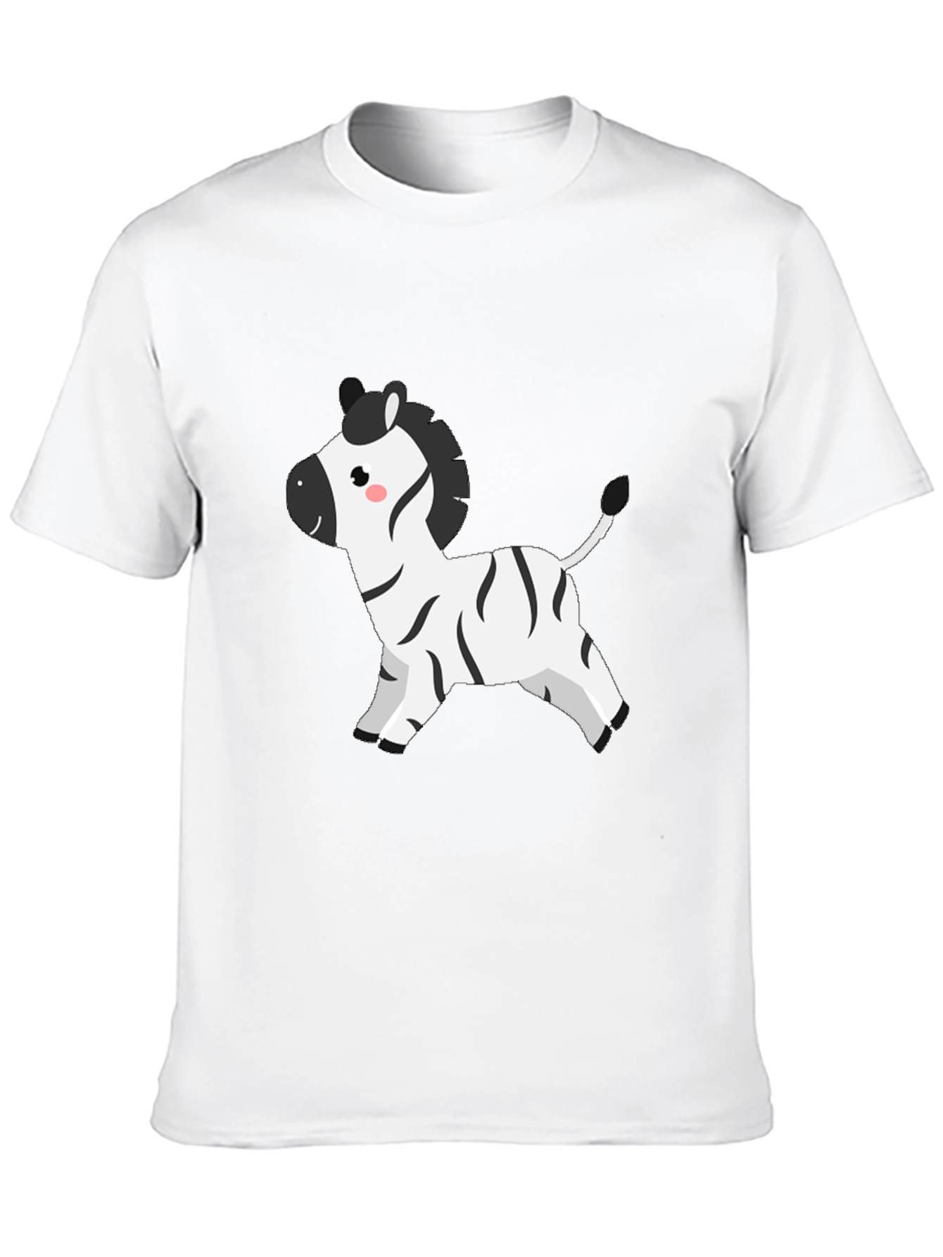 Cute Zebra Graphic Tee - Mens Black T-Shirt