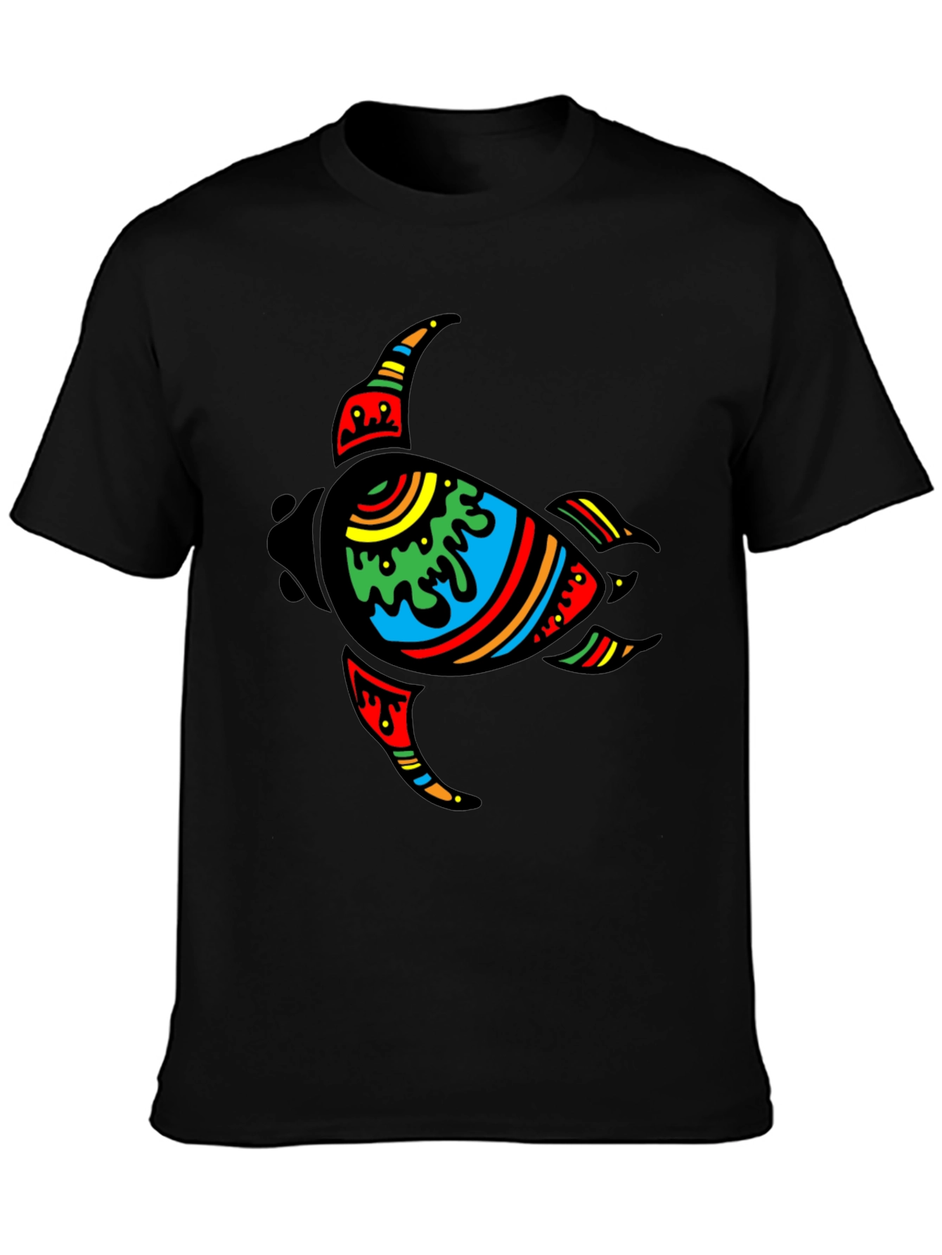 Turtle Graphic Black T-Shirt