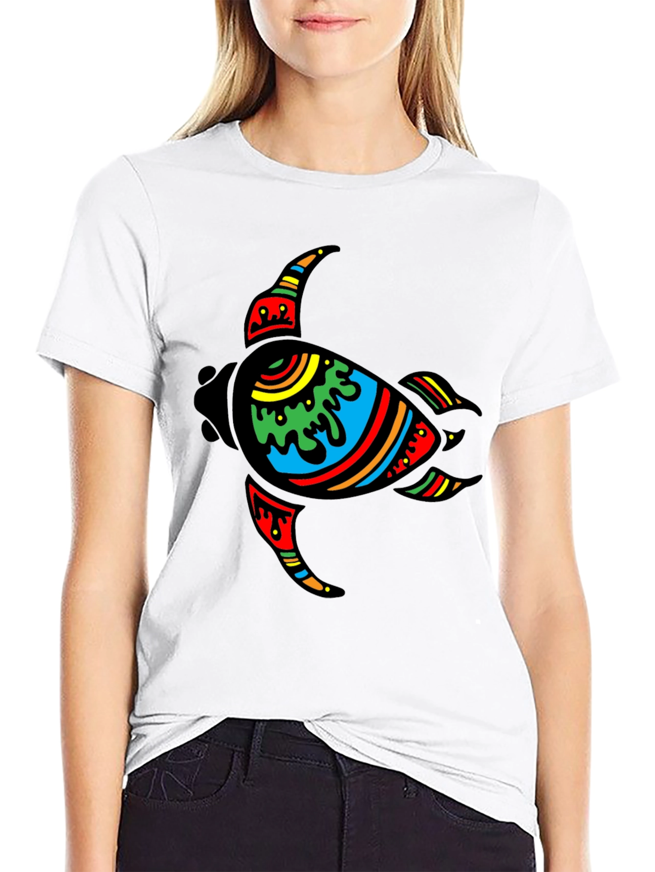 Turtle Graphic Black T-Shirt