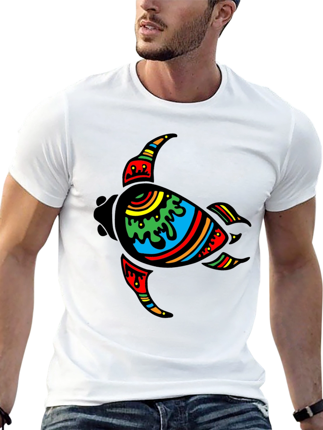 Turtle Graphic Black T-Shirt
