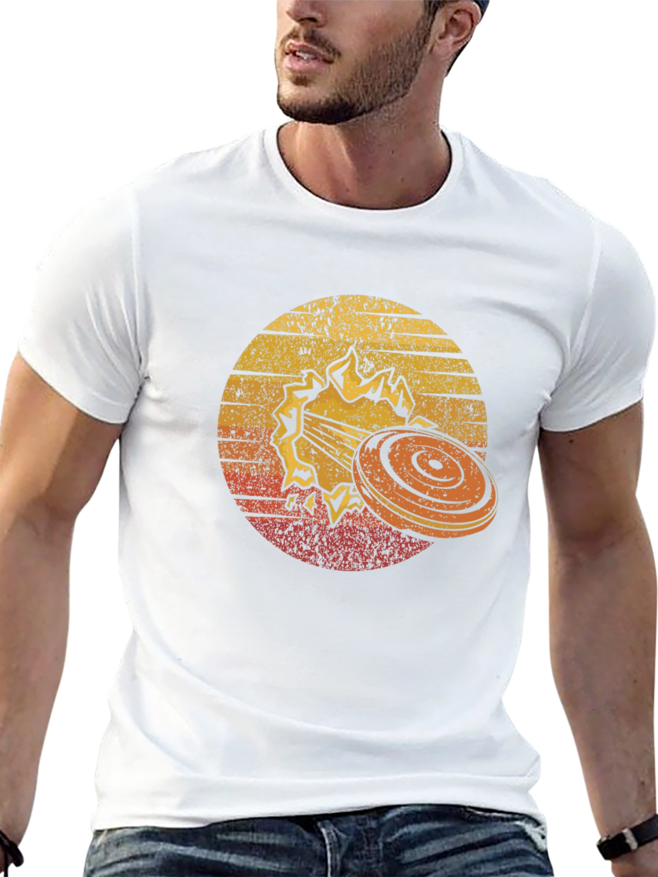 Clay Target Shooting Retro Style T-Shirt
