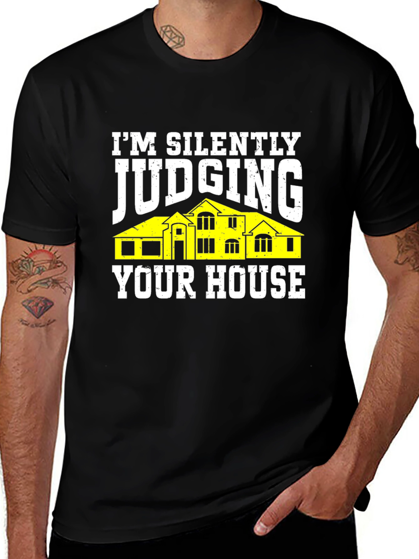 Judging Your House Graphic Tee - Black