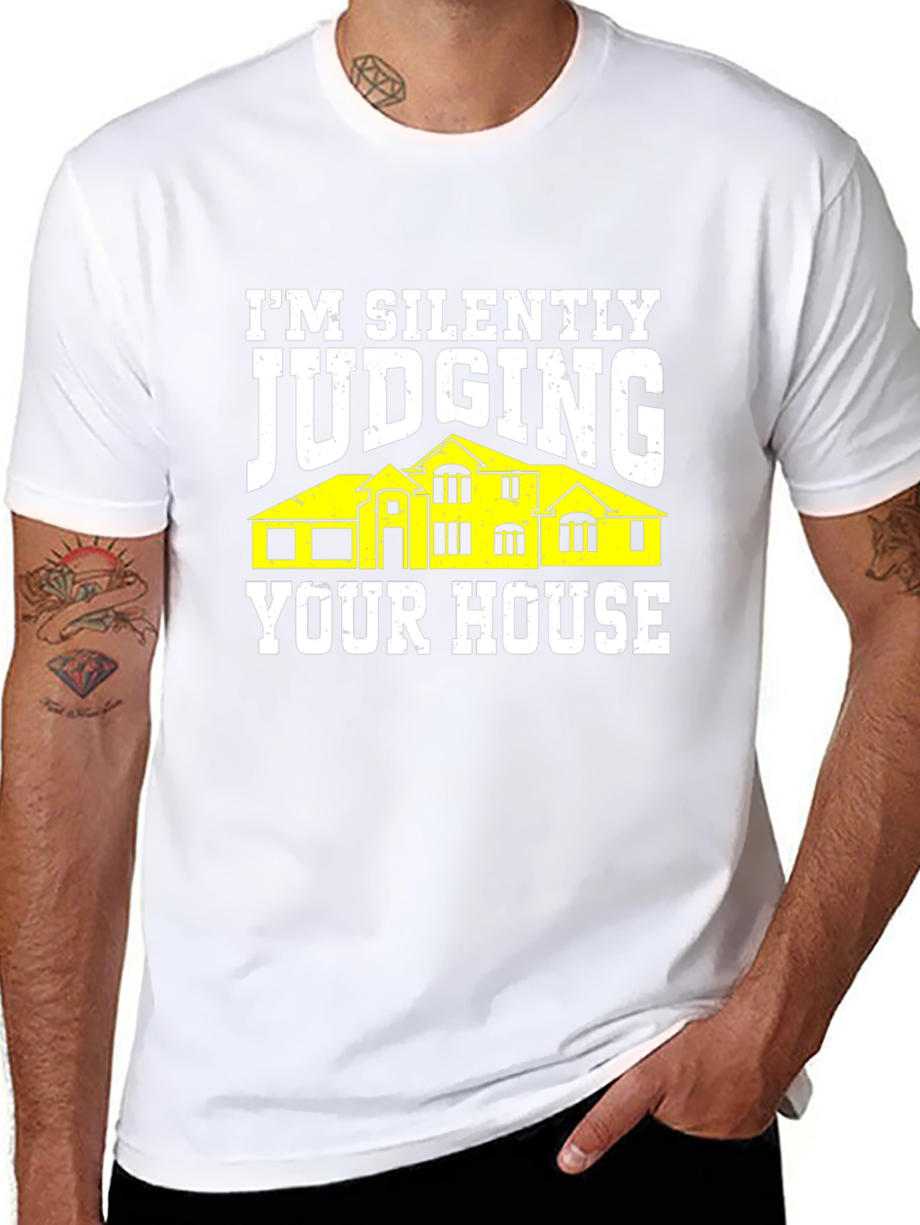 Judging Your House Graphic Tee - Black