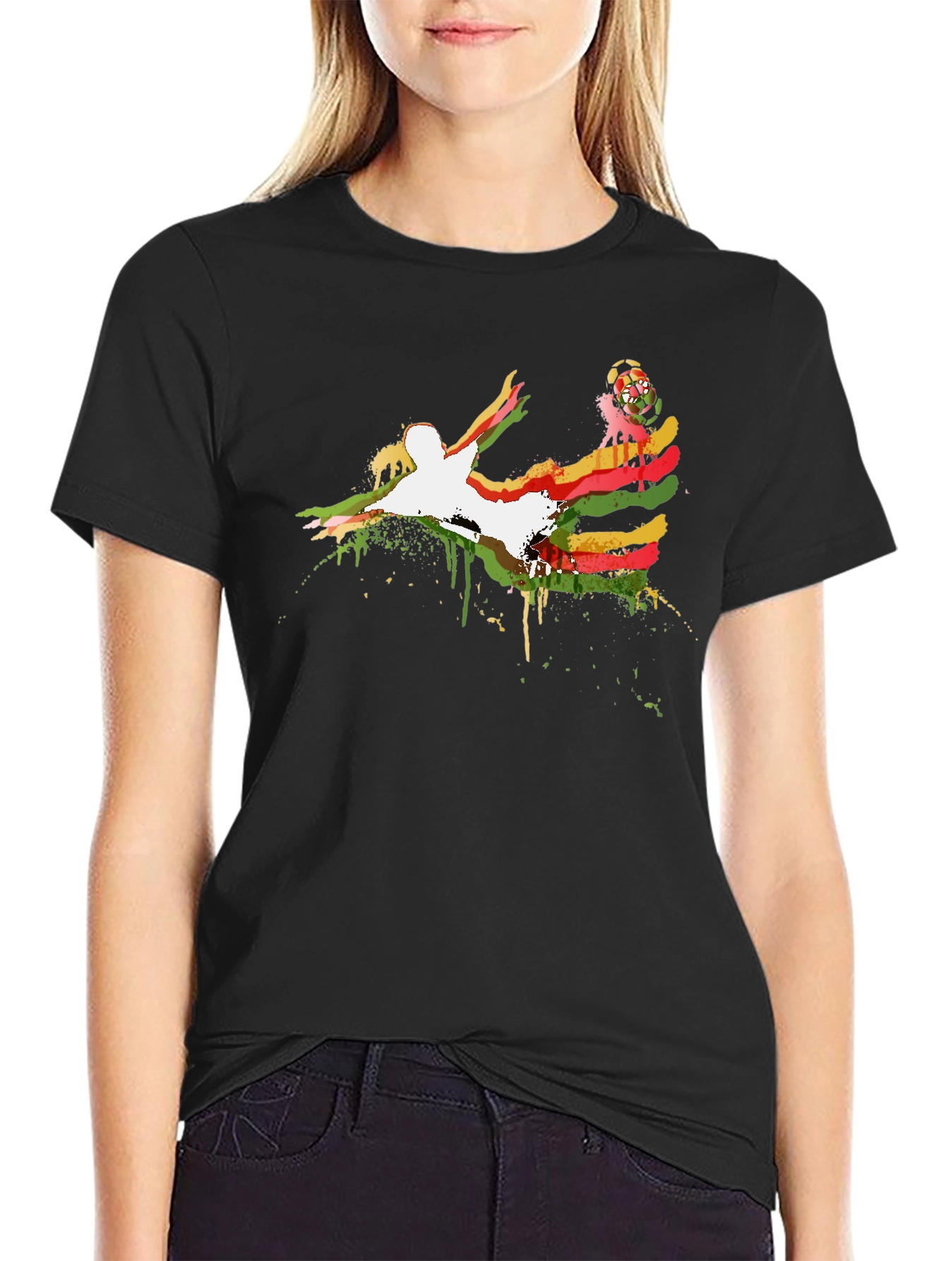 Soccer Kick Graphic T-Shirt - Unique Style