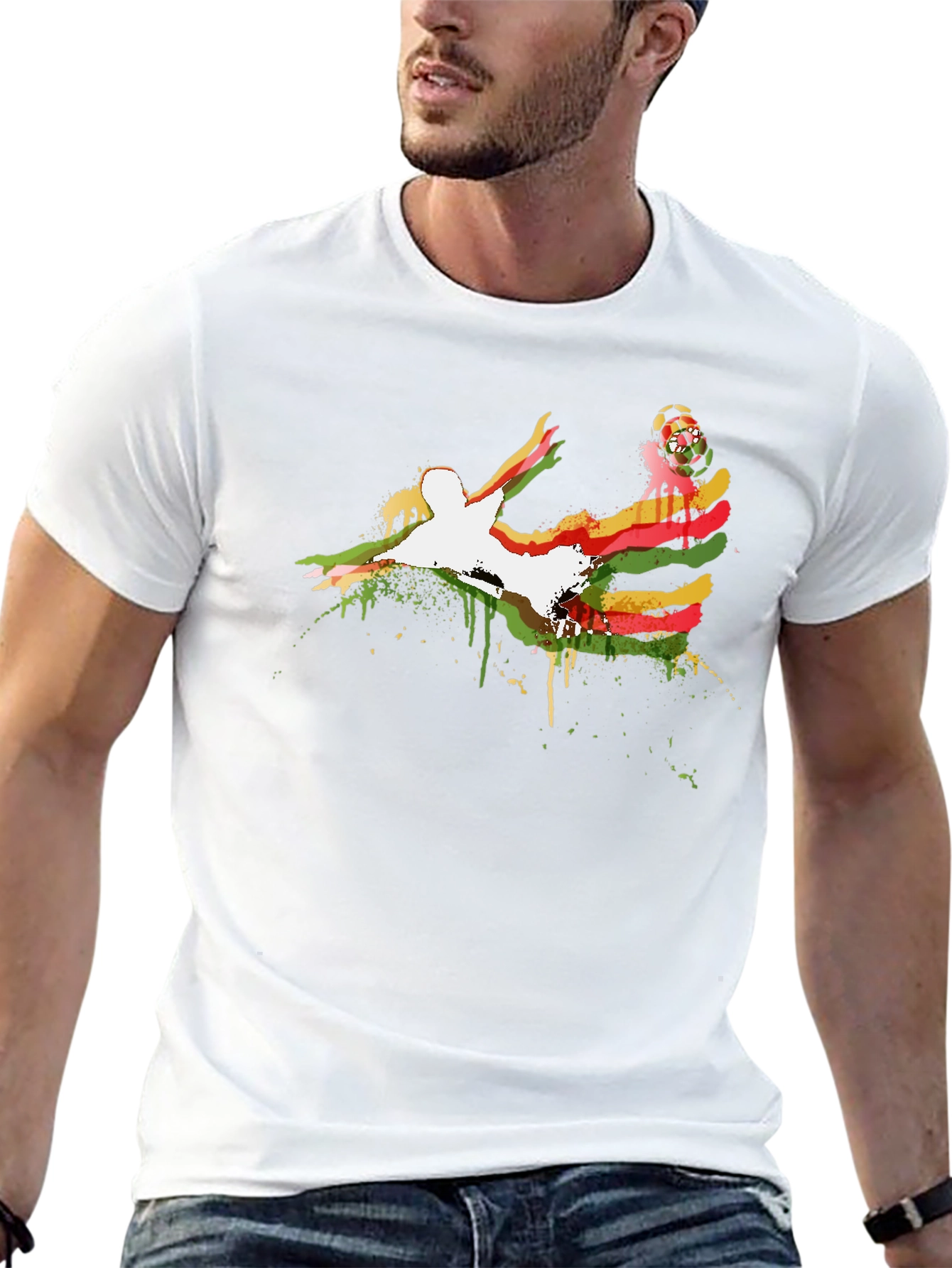 Soccer Kick Graphic T-Shirt - Unique Style