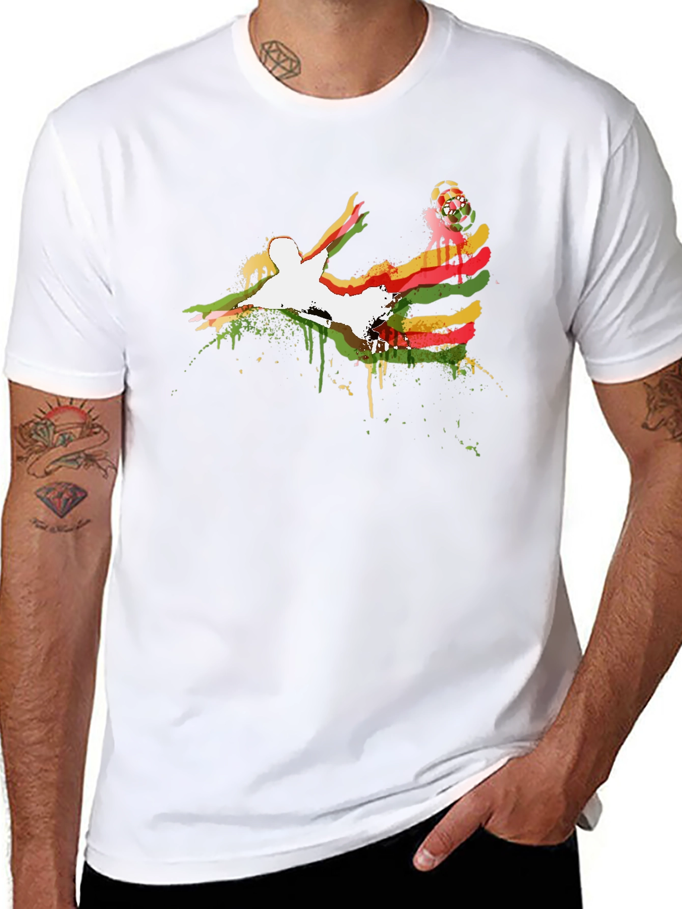 Soccer Kick Graphic T-Shirt - Unique Style