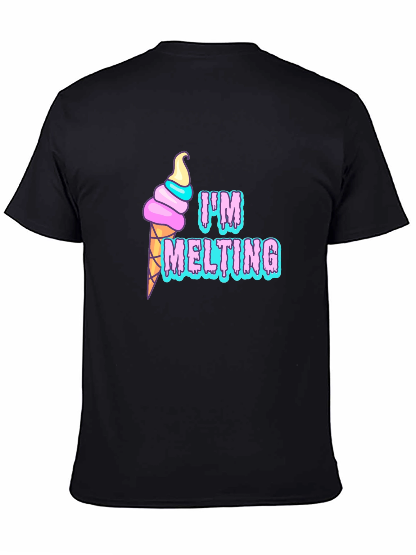 Im Melting Graphic T-Shirt - Black Tee