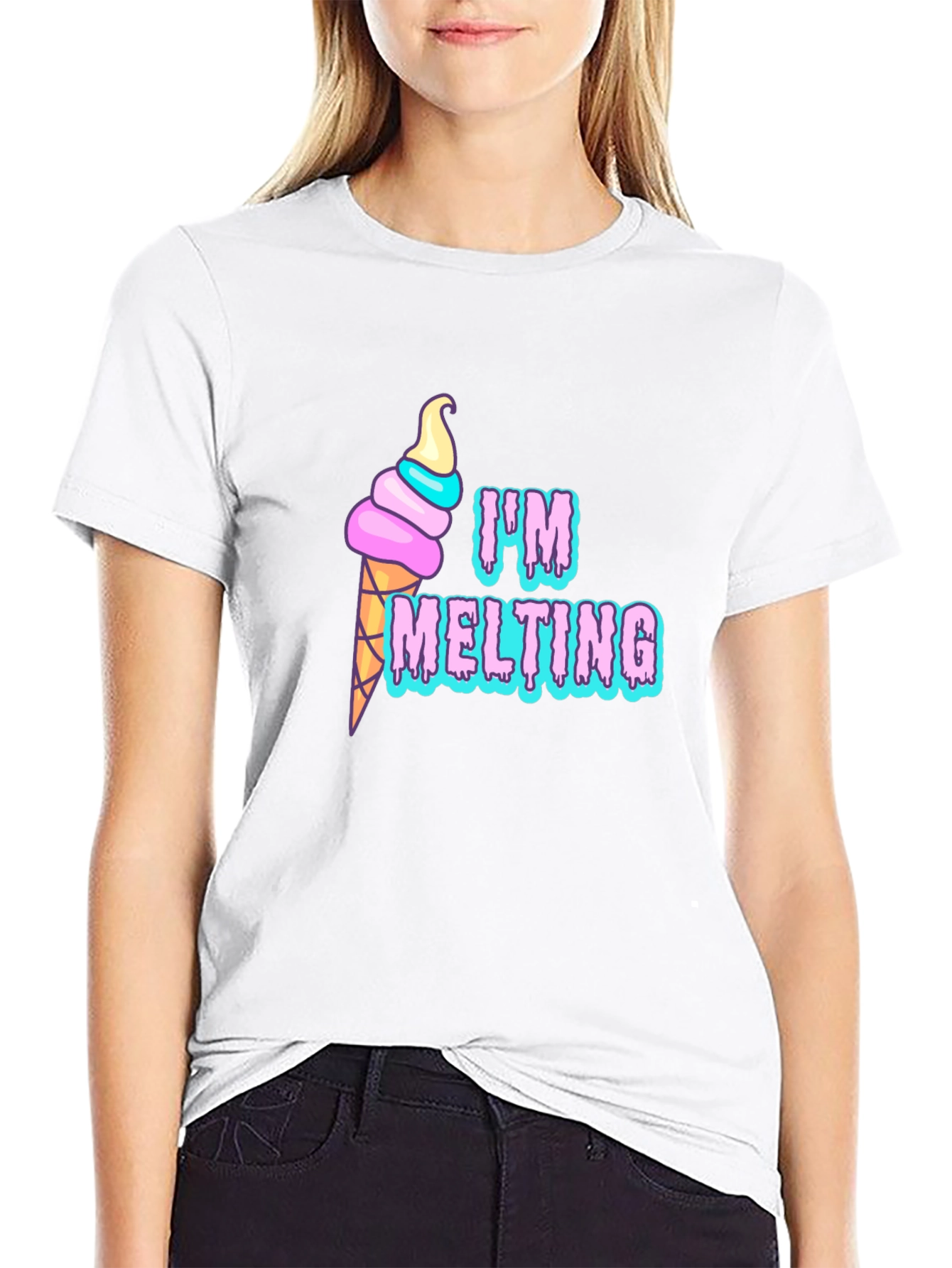 Im Melting Graphic T-Shirt - Black Tee