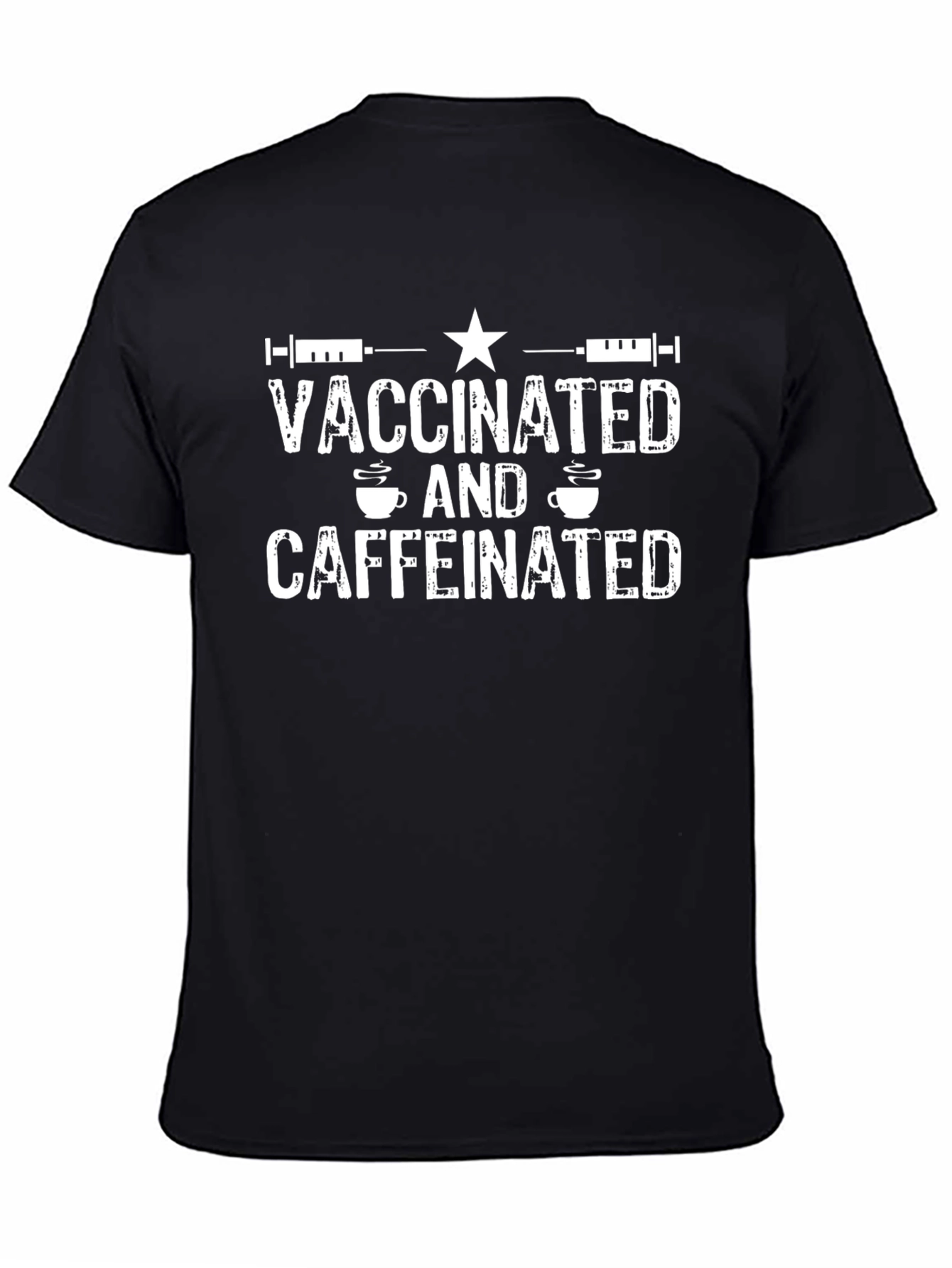 Vaccinated & Caffeinated Graphic T-Shirt