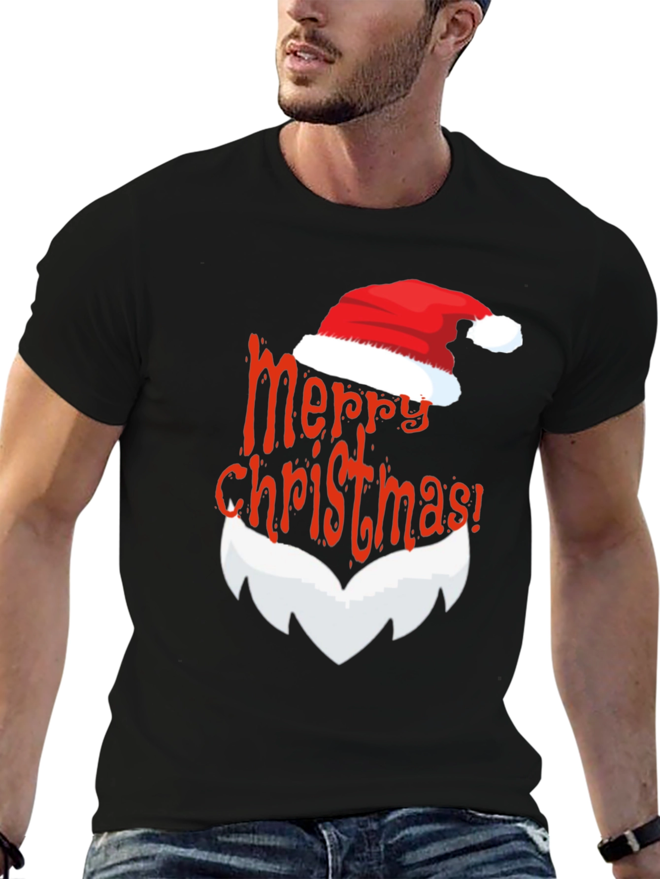 Festive Santa Claus Merry Christmas T-Shirt