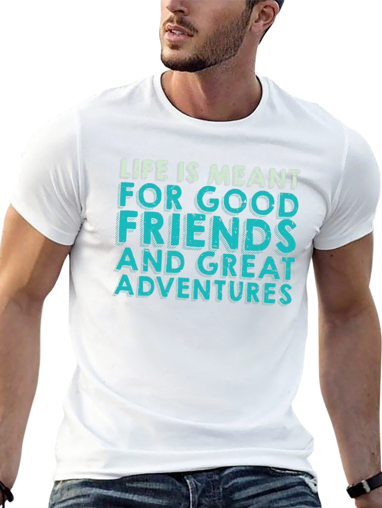 Adventure Awaits Graphic Tee - Mens Black T-Shirt
