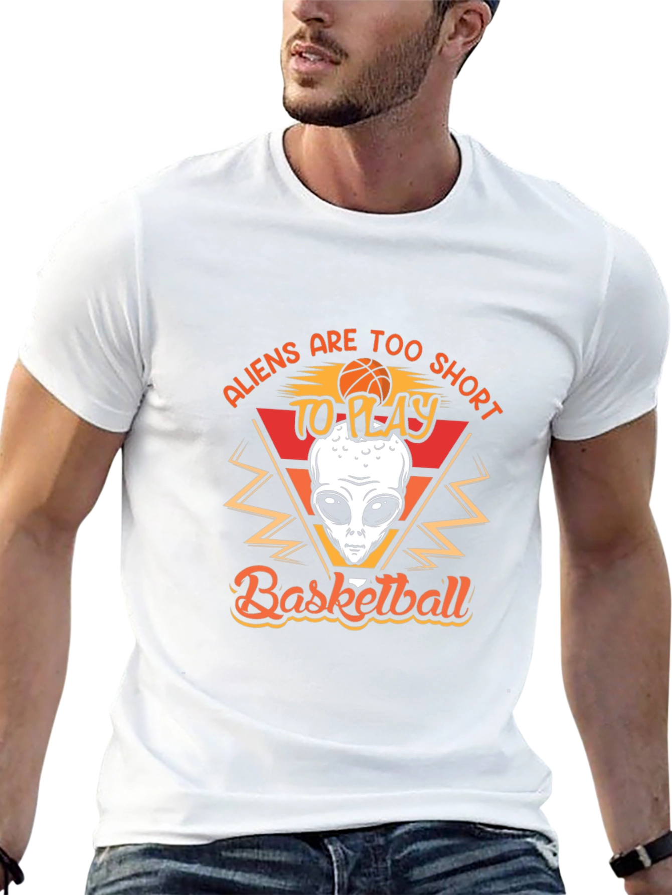 Aliens Basketball Graphic T-Shirt