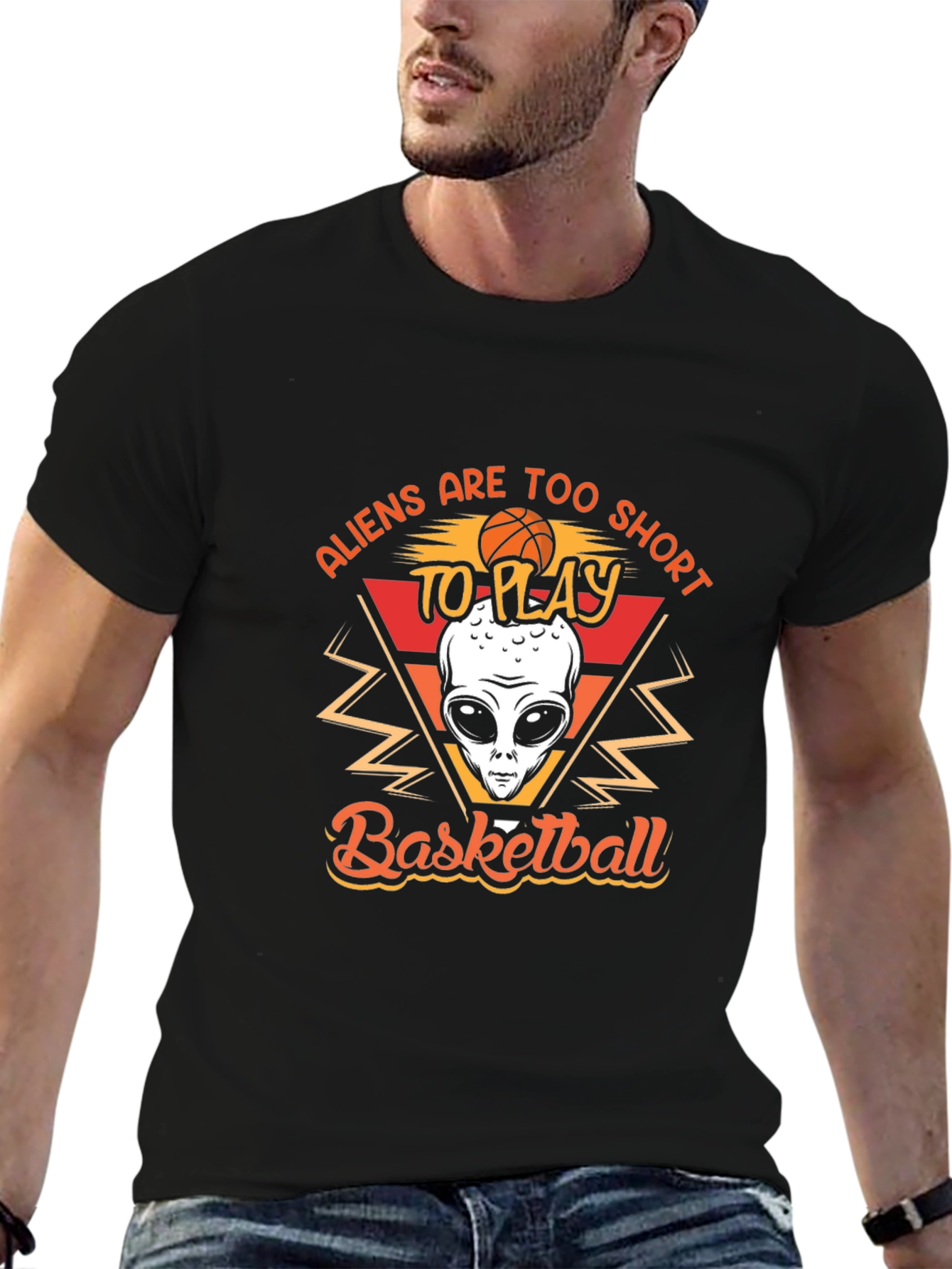Aliens Basketball Graphic T-Shirt