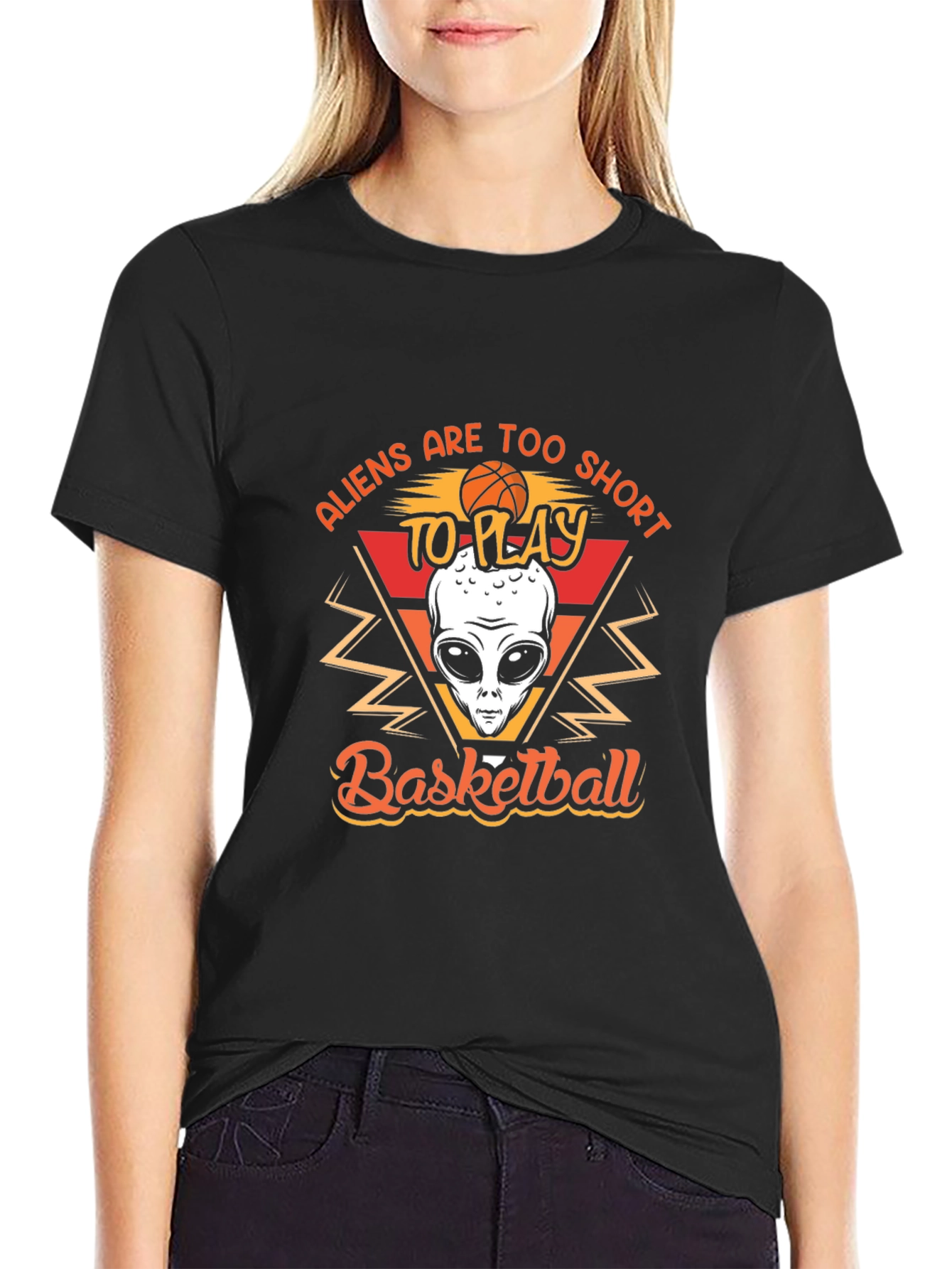 Aliens Basketball Graphic T-Shirt