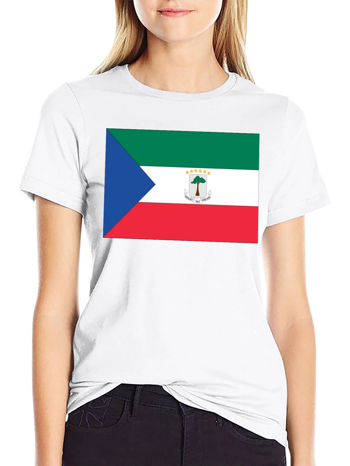 Equatorial Guinea Flag Black T-Shirt