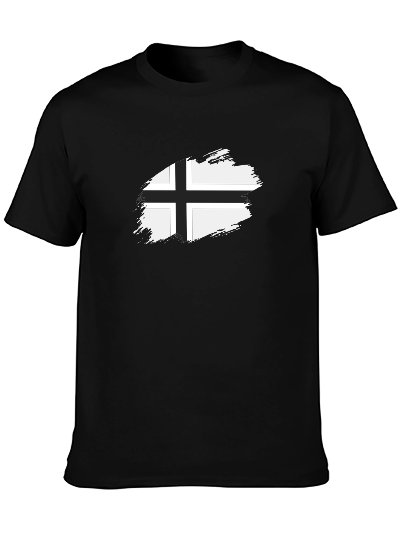 Nordic Cross Graphic Tee - Black Casual Shirt