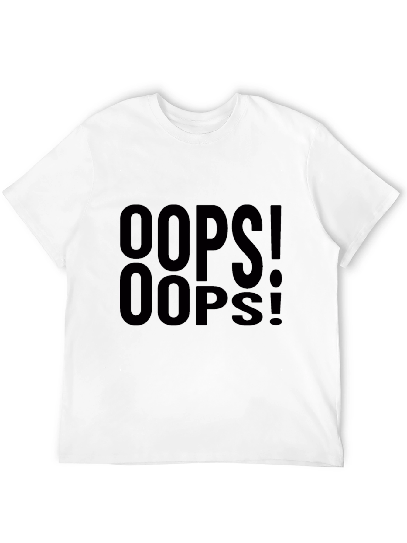 Oops! Graphic Print Black T-Shirt