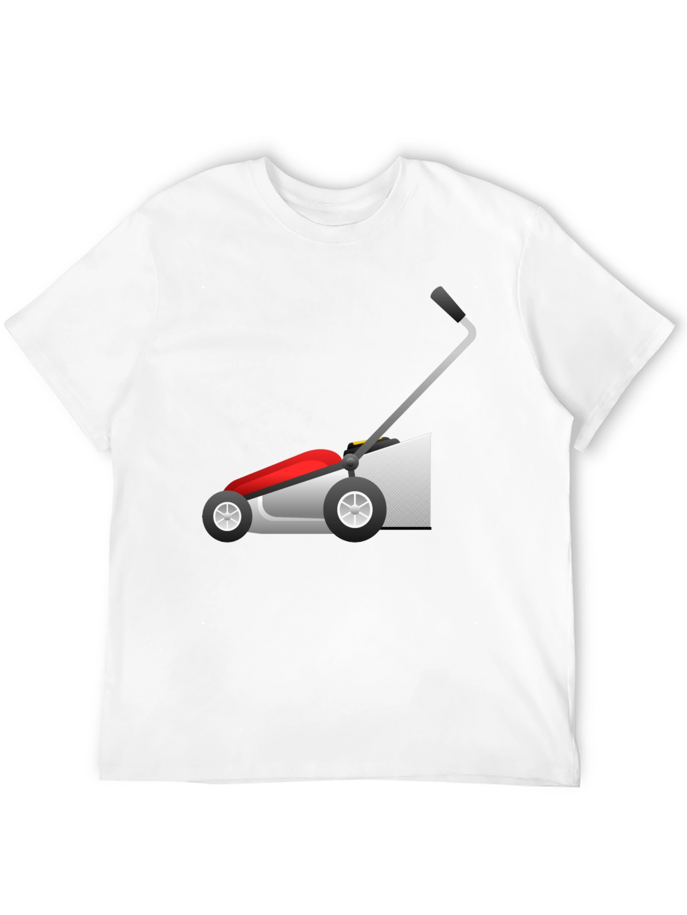 Lawn Mower Graphic Tee - Black Cotton Blend Shirt