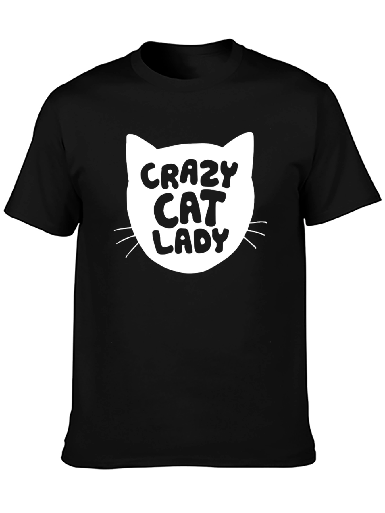 Crazy Cat Lady T-Shirt - Black Cotton Tee