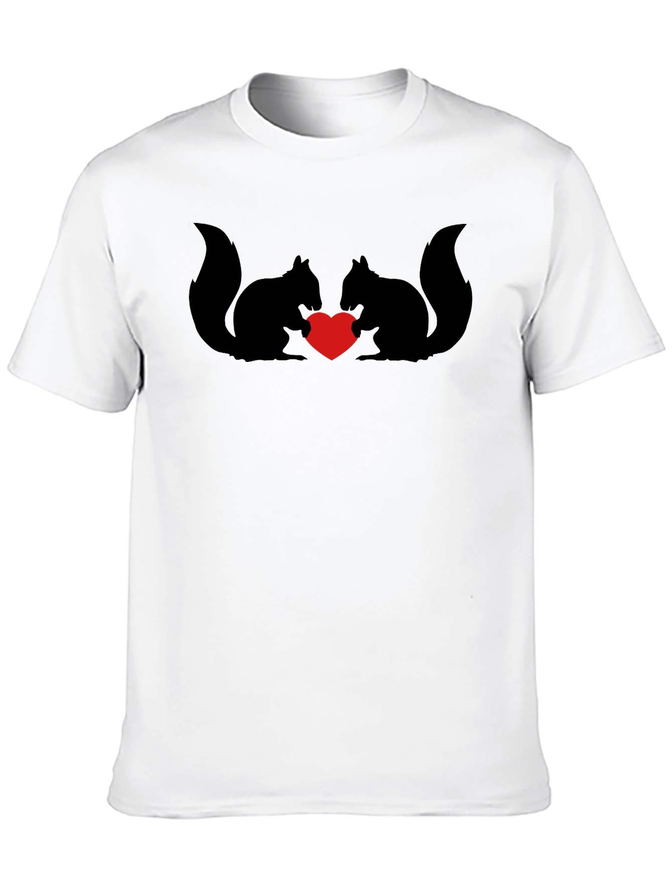 Squirrel Love T-Shirt - Cute Heart Design