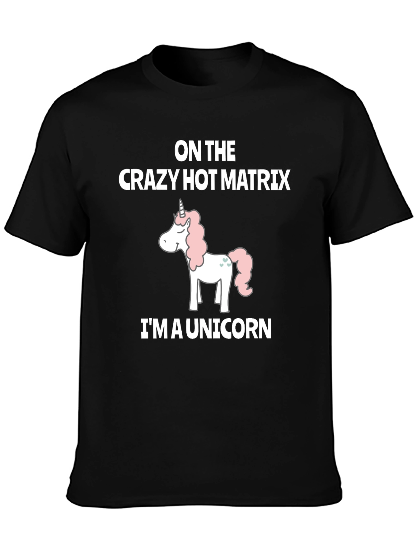 Crazy Hot Matrix Unicorn Graphic T-Shirt