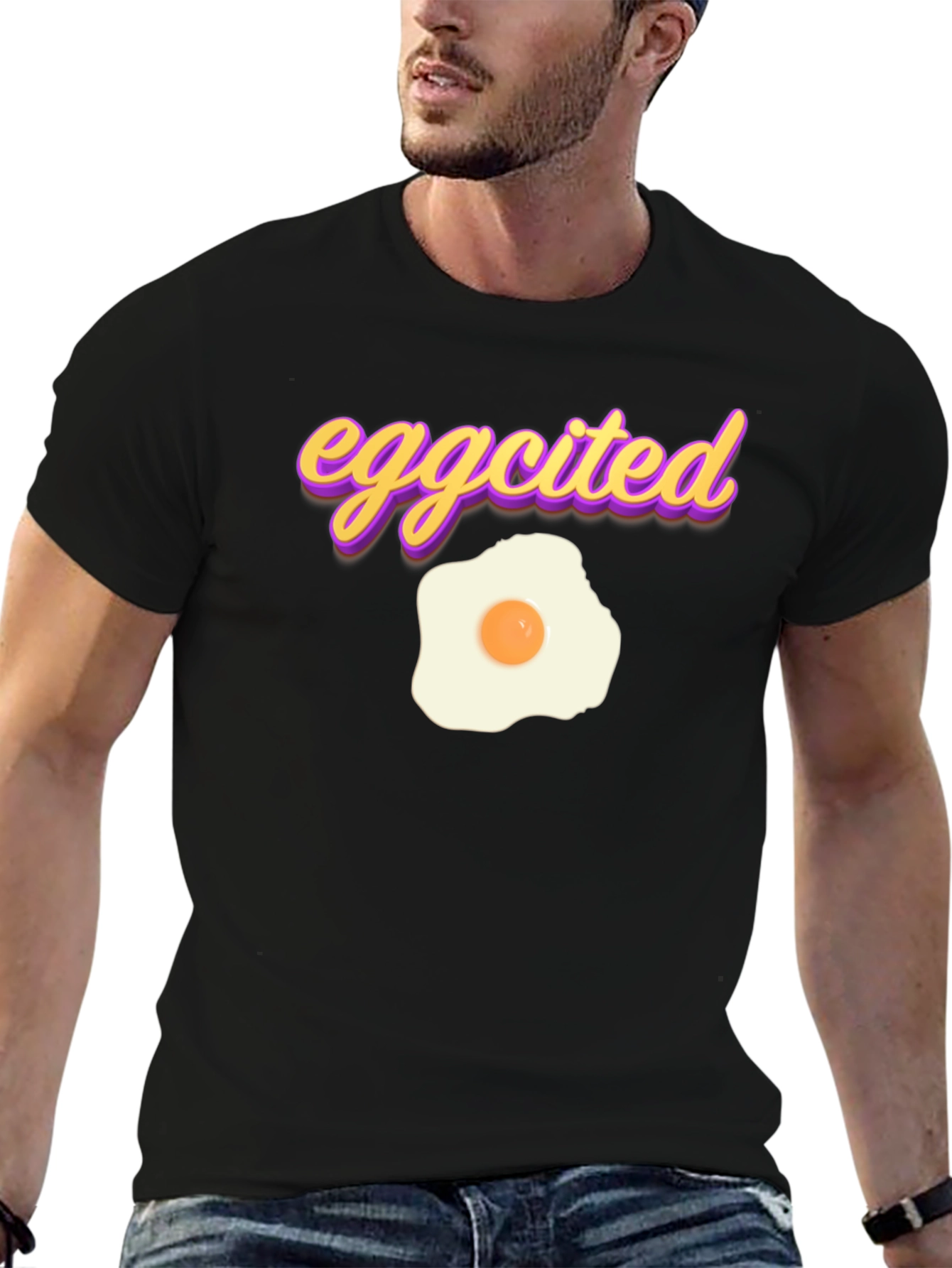Eggcited T-Shirt - Funny Breakfast Foodie Tee