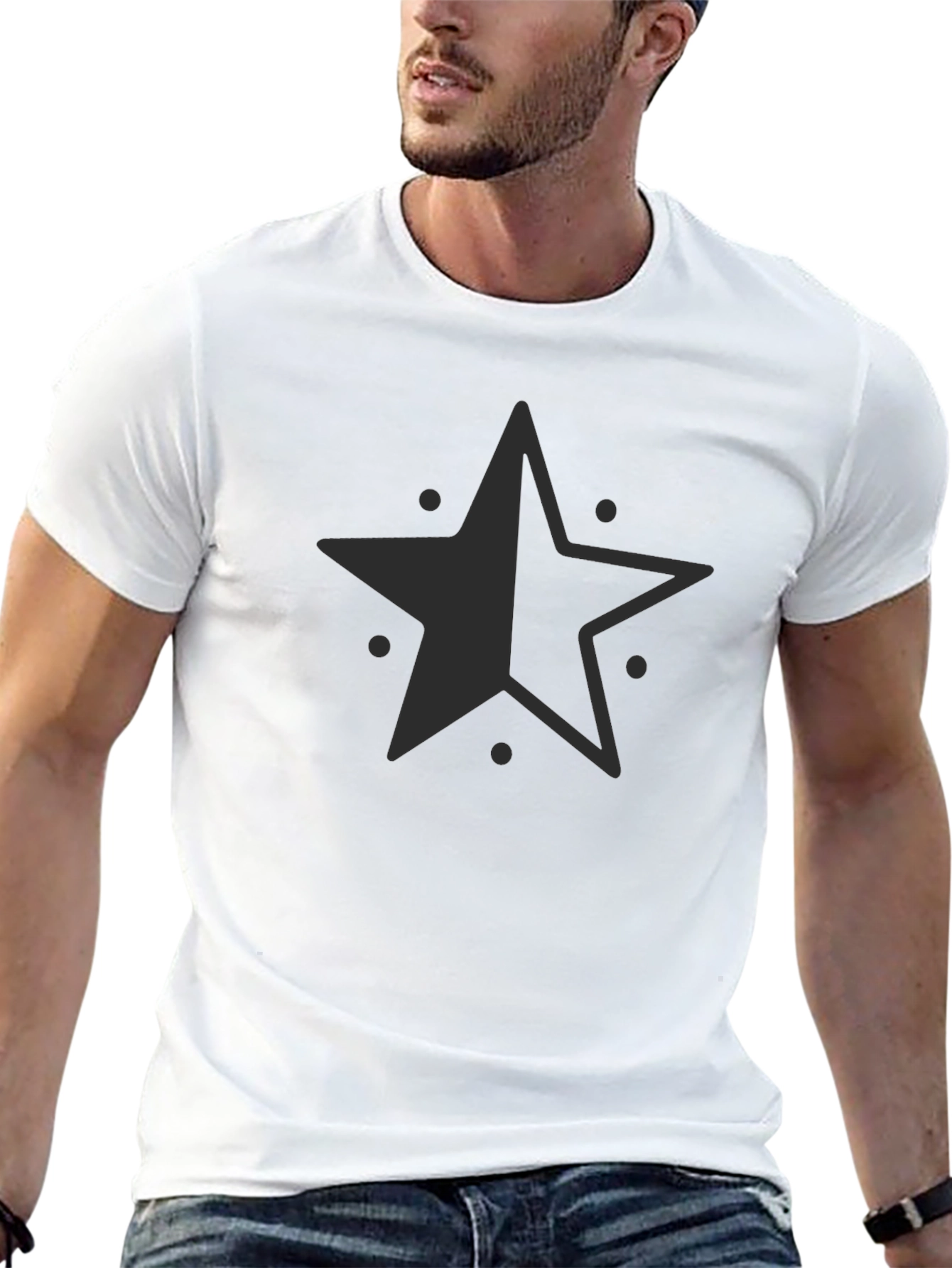 Star Graphic Black T-Shirt - Casual Style