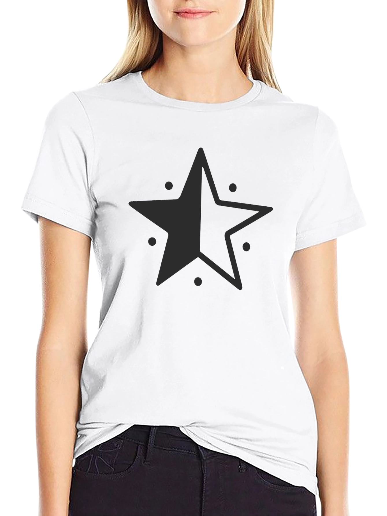 Star Graphic Black T-Shirt - Casual Style