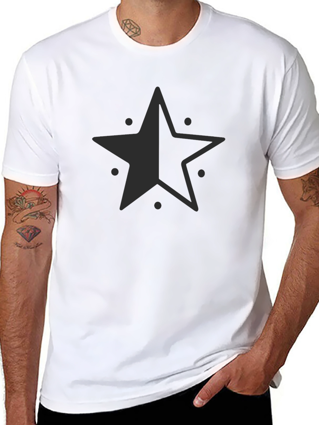 Star Graphic Black T-Shirt - Casual Style