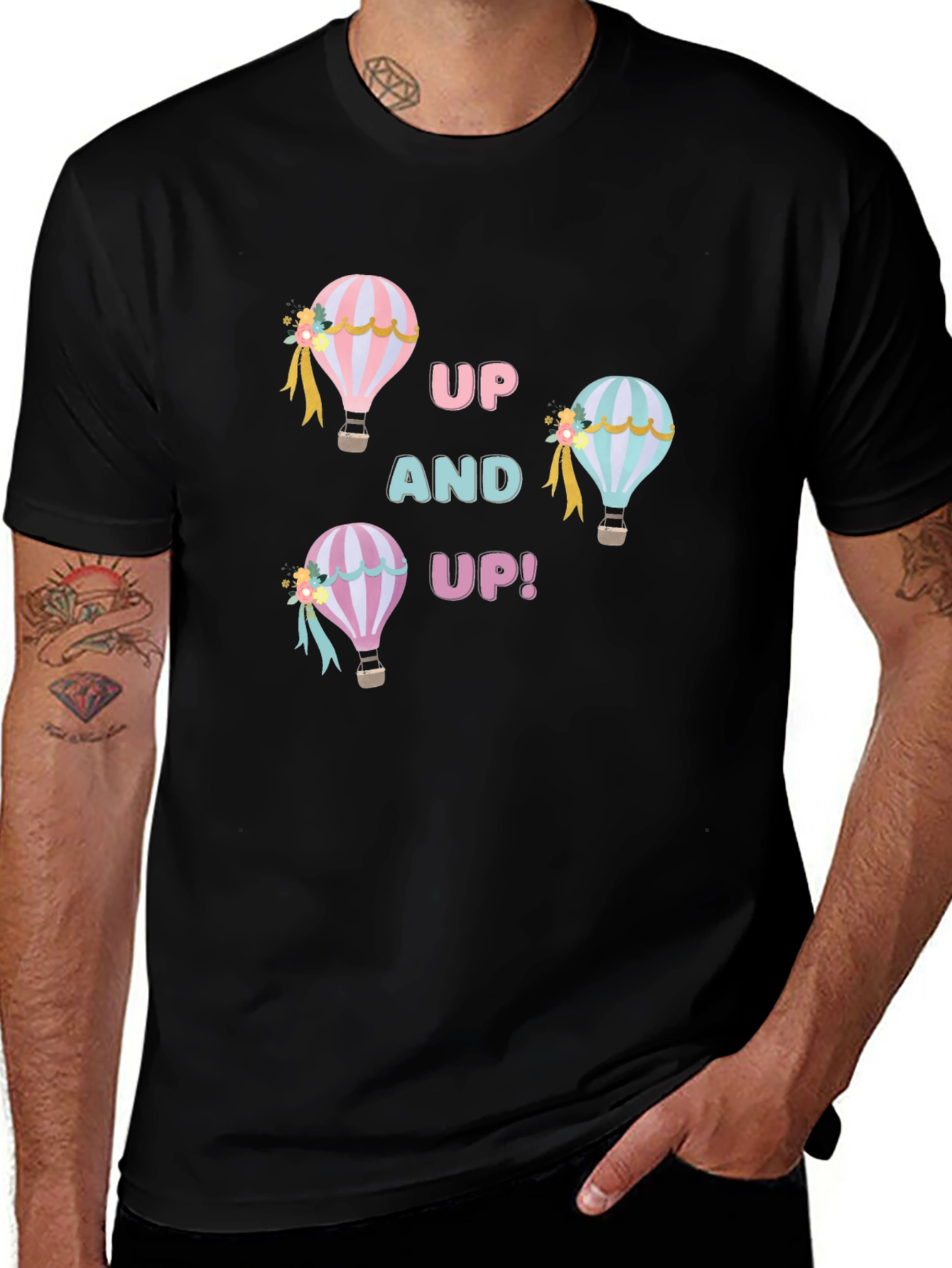 Up and Up! Hot Air Balloon Graphic Tee