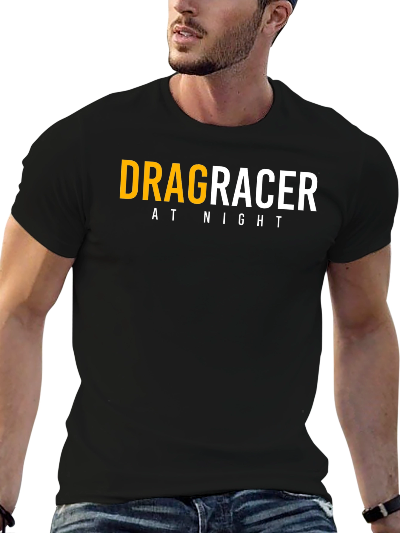 Drag Racer at Night Graphic T-Shirt