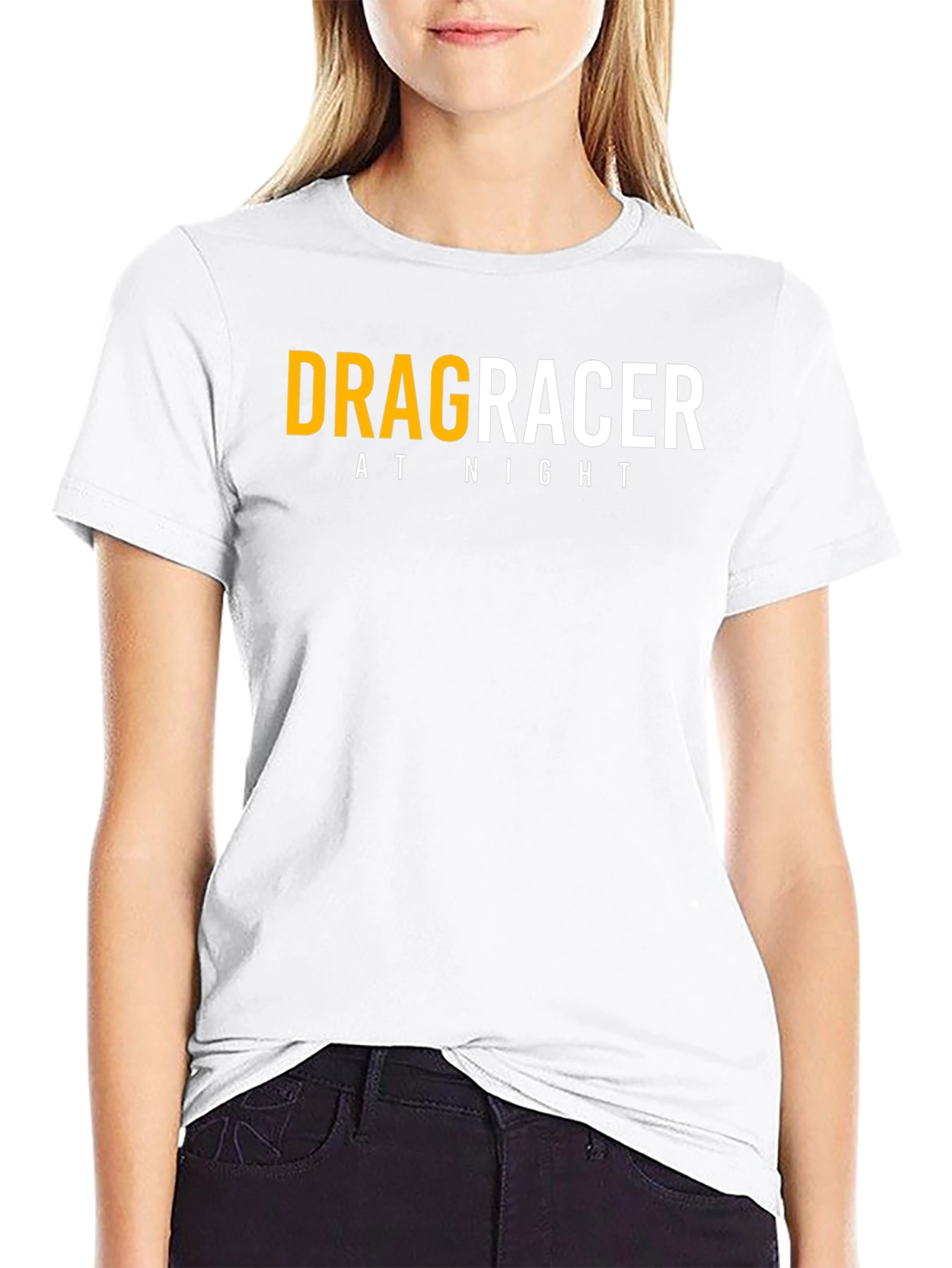 Drag Racer at Night Graphic T-Shirt