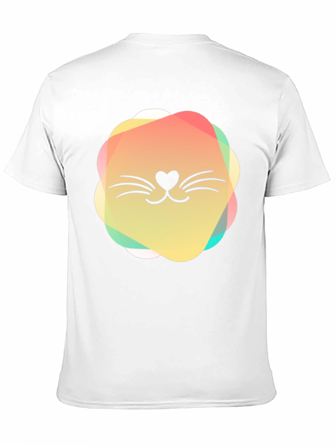 Cute Cat Face Graphic Black T-Shirt