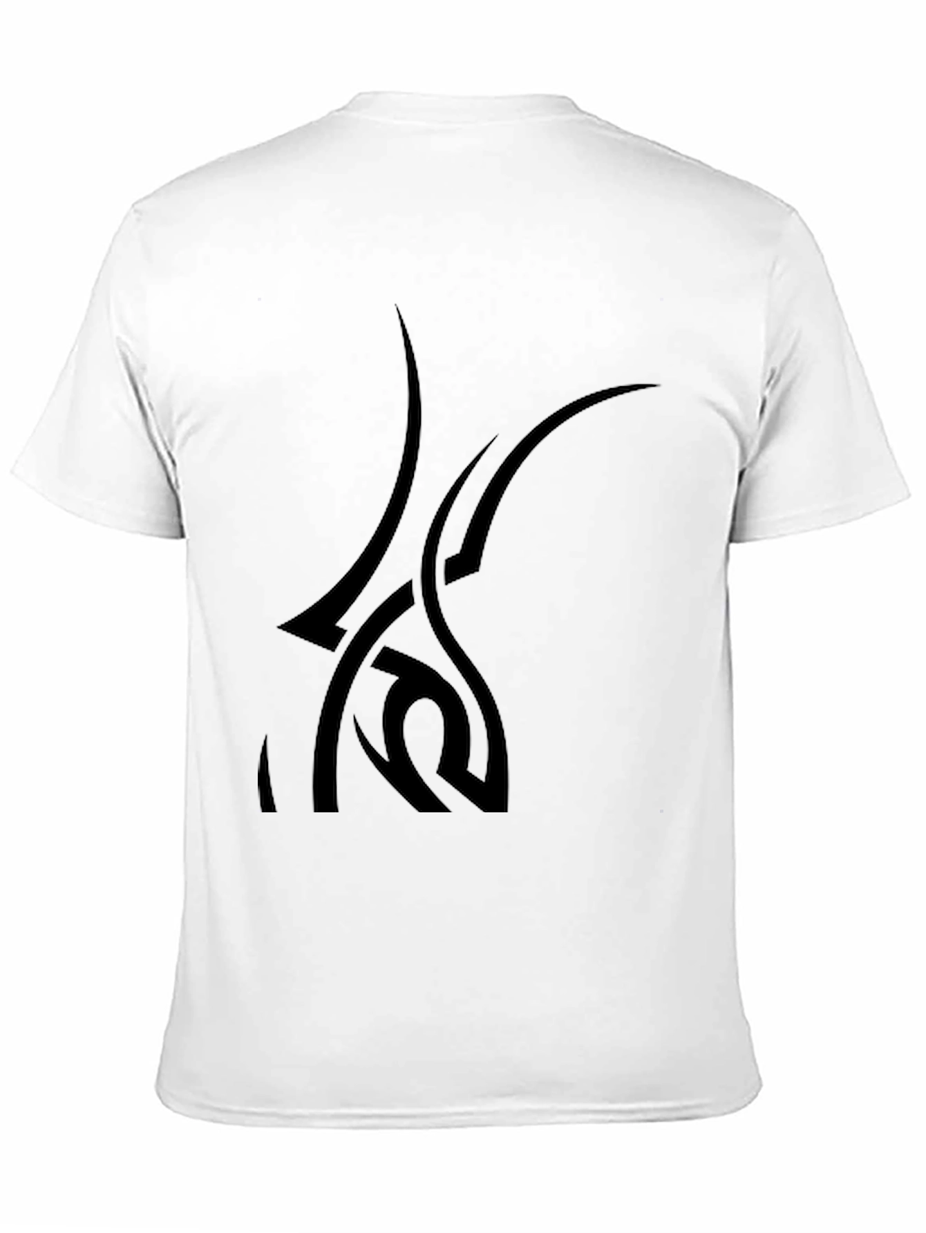 Stylish Black Graphic Tee - Tribal Design