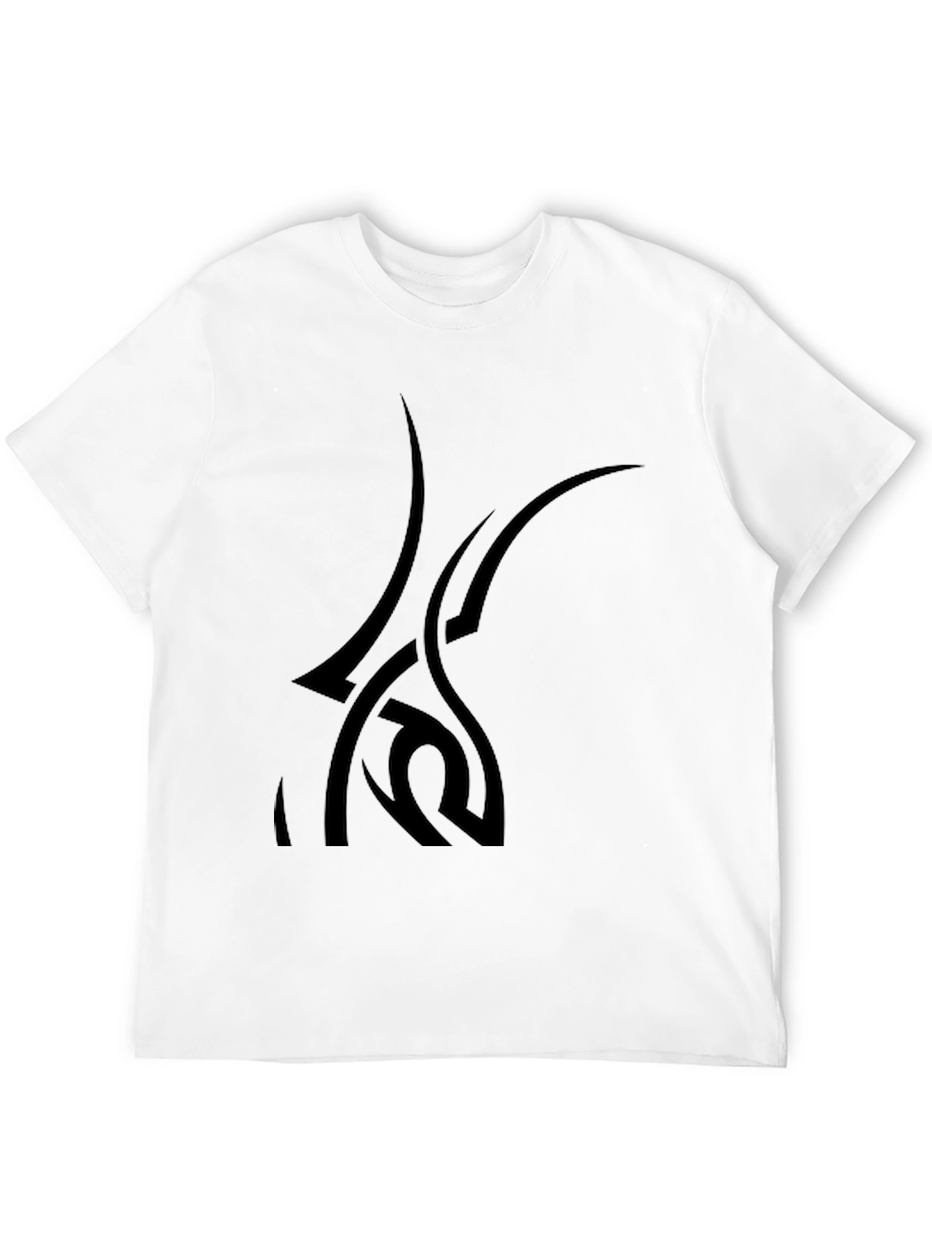 Stylish Black Graphic Tee - Tribal Design