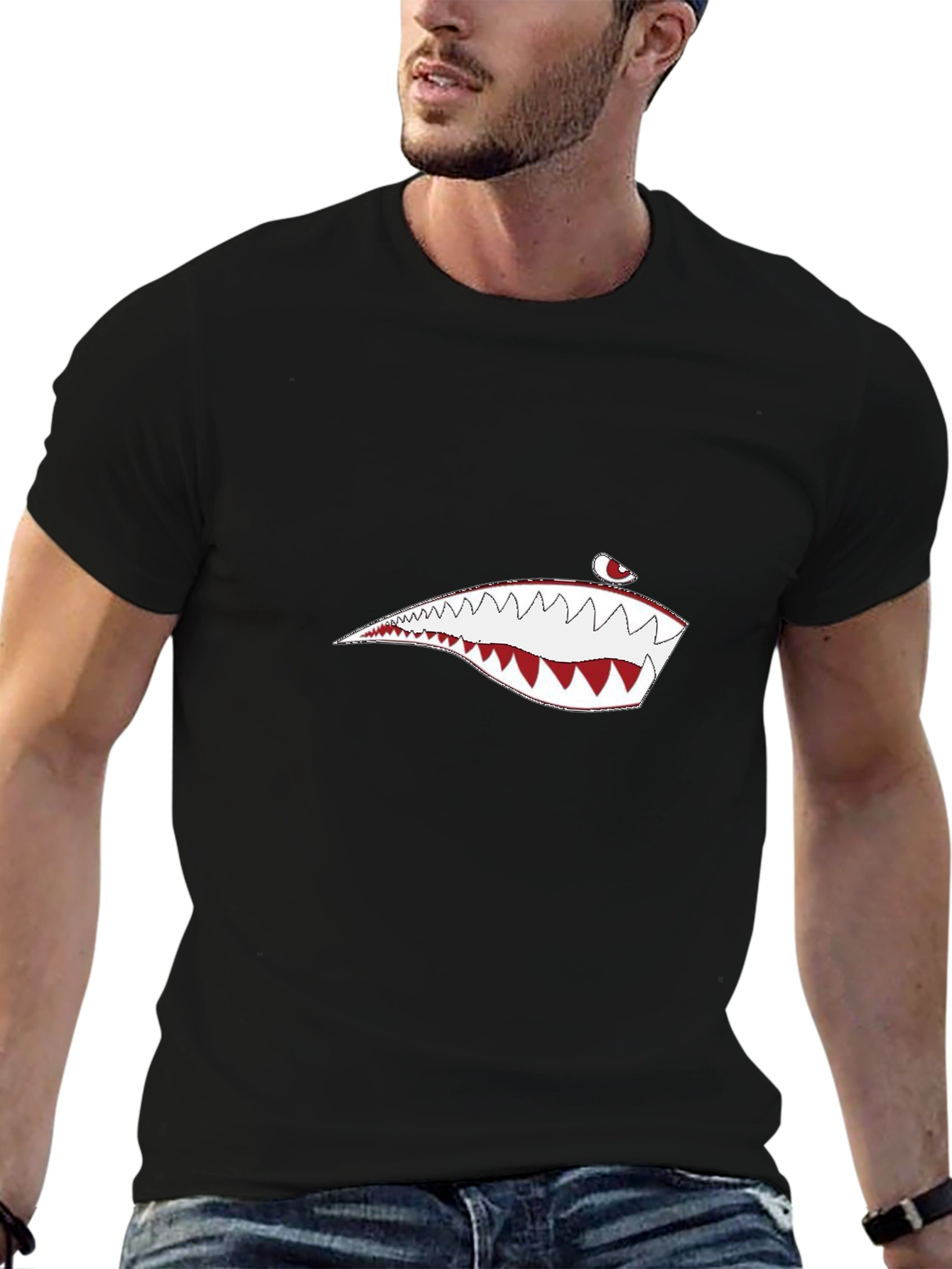 Shark Graphic Black T-Shirt