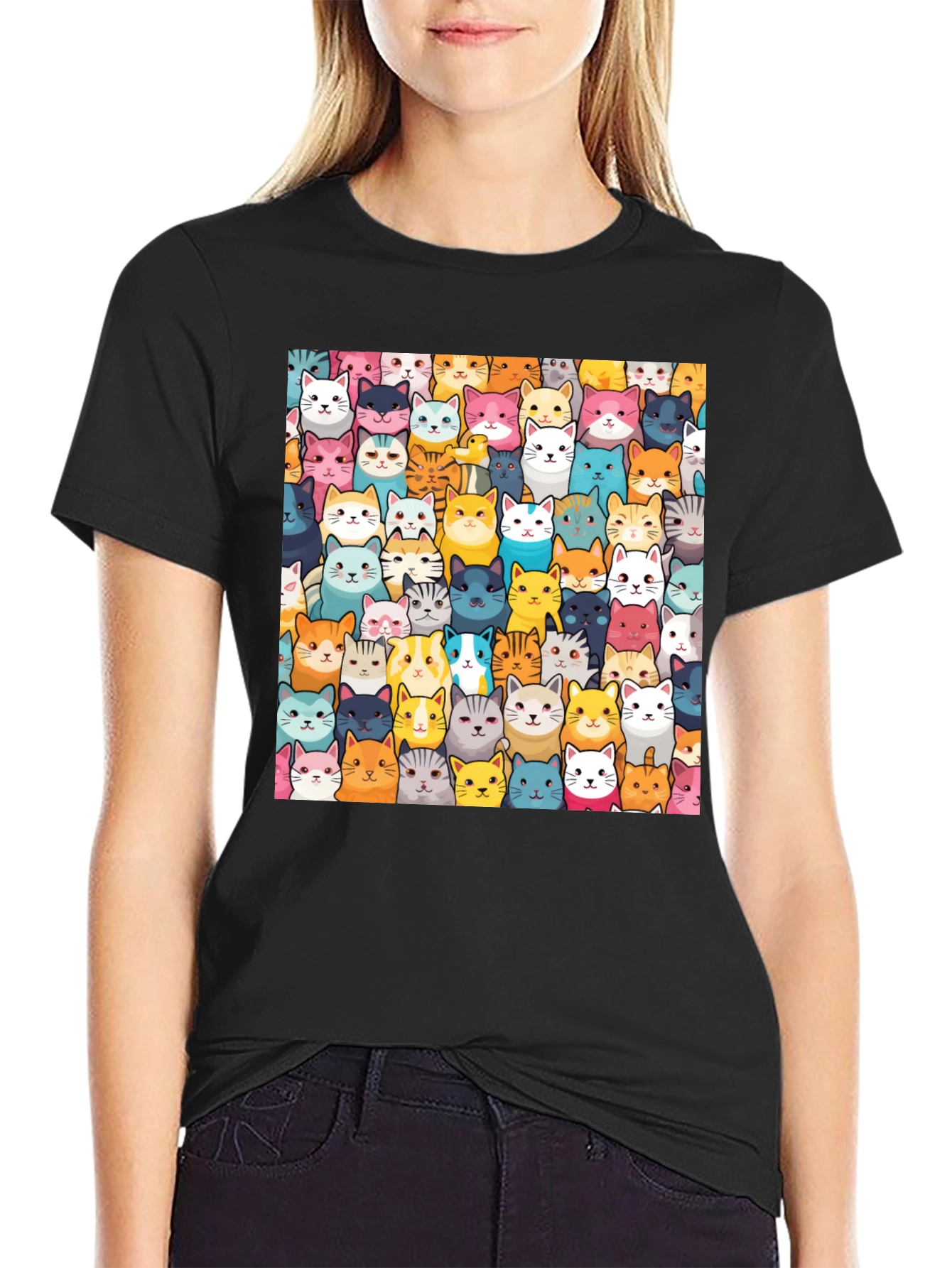 Fun Cat Faces T-Shirt - Unisex