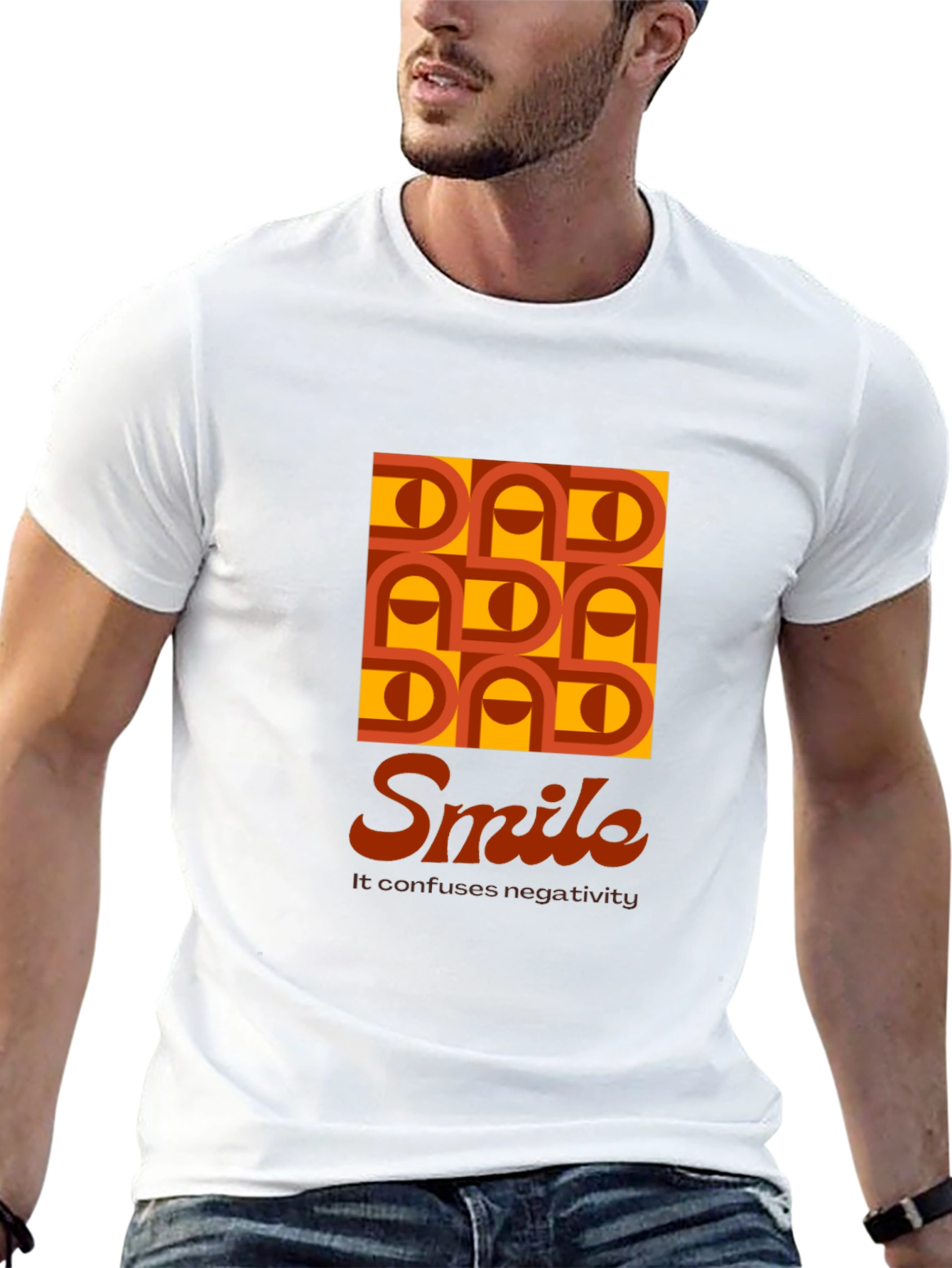 Dad Smile Graphic T-Shirt - Retro Style Soft Cotton